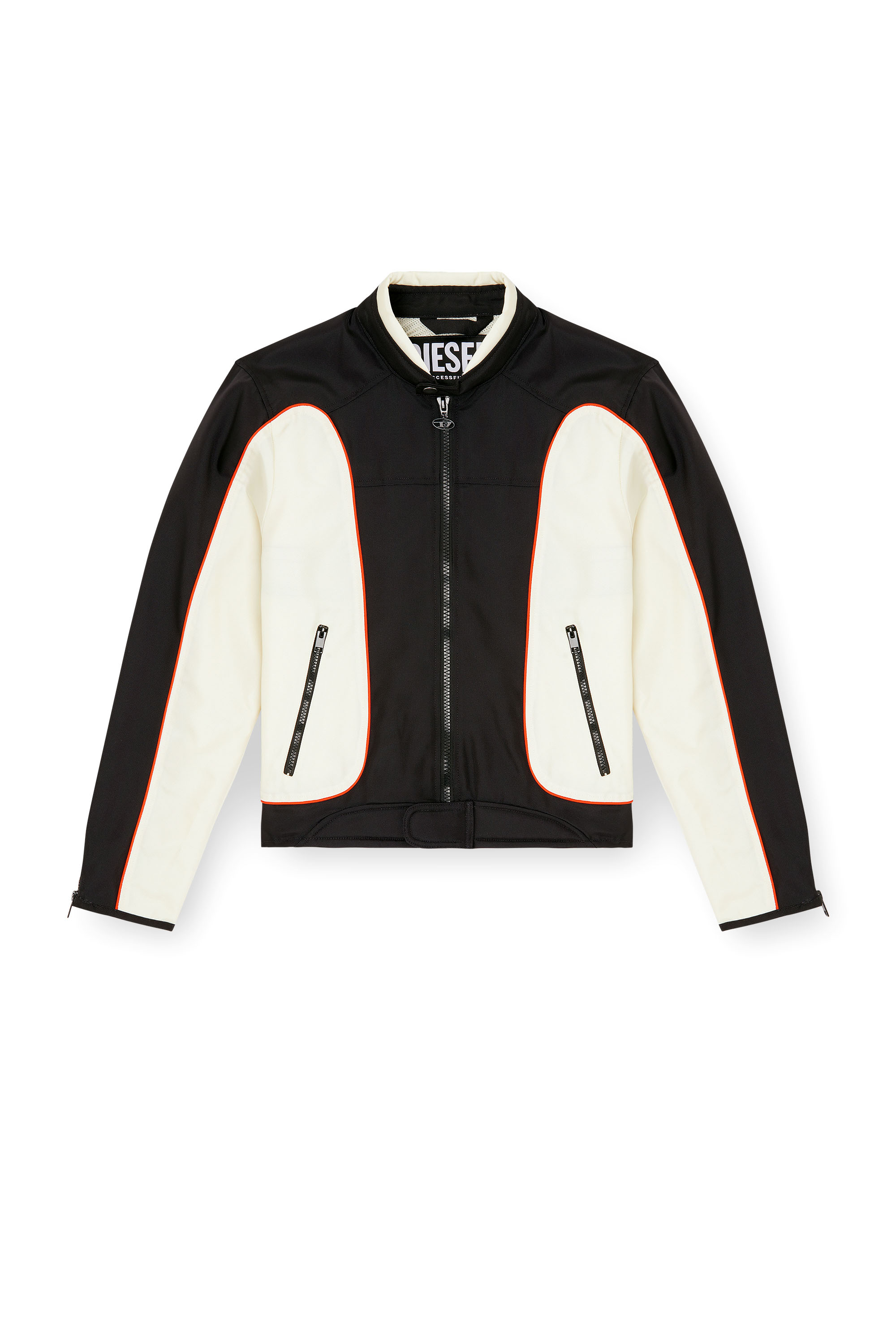 Diesel - J-BLINK-A, Giacca biker color block con piping Uomo in Multicolor - 2
