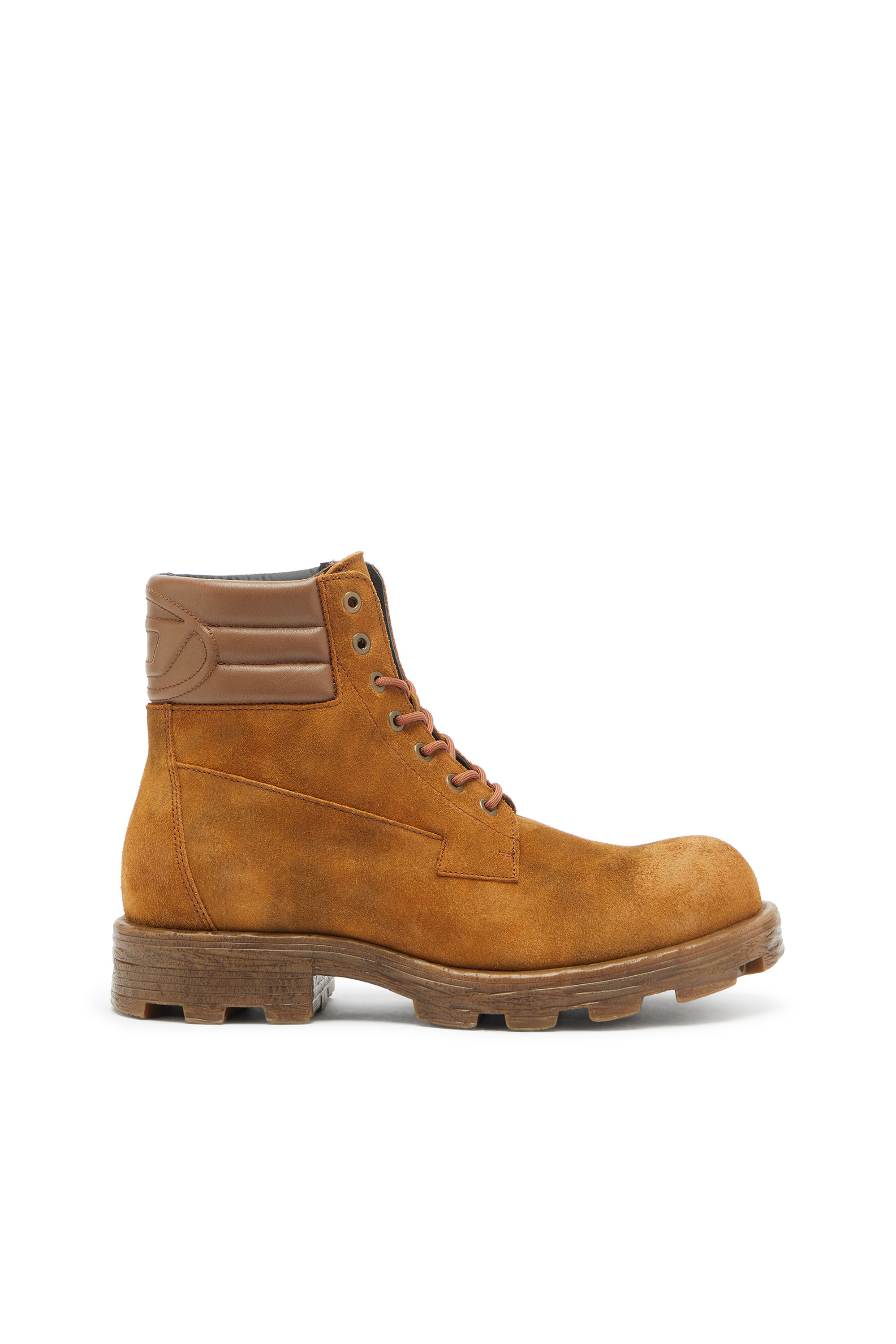 Diesel - D-HAMMER LACE UP, D-Hammer - Stivaletti in scamosciato e pelle Uomo in Marrone - 1