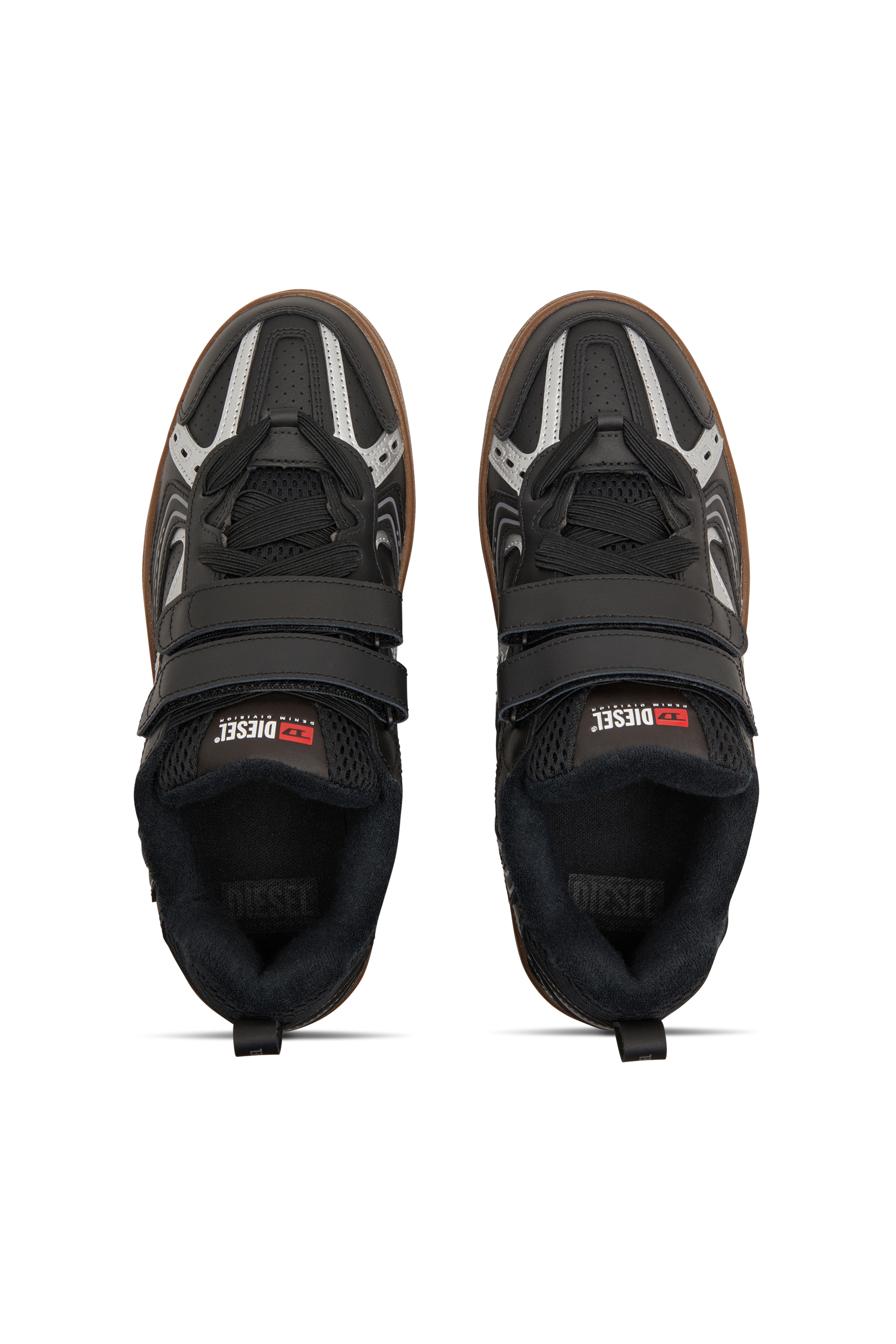 Diesel - S-UKIYO SKT, S-Ukiyo-Sneaker in pelle con chiusure a strappo Uomo in Nero - 5