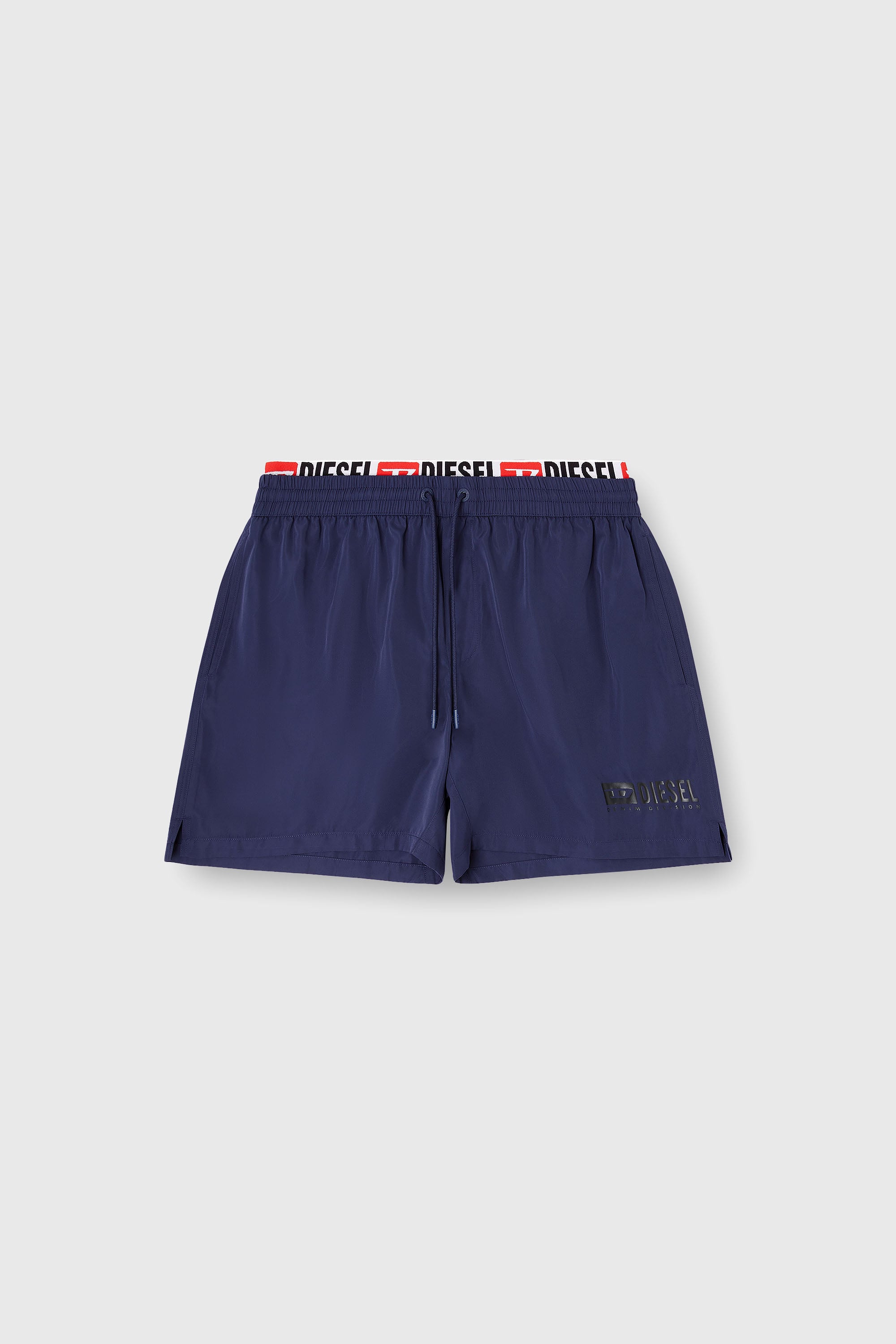 Diesel - VISPER-41-D-CORE, Herren Mittellange Badeshorts mit Logo-Print in Dunkelblau - 2