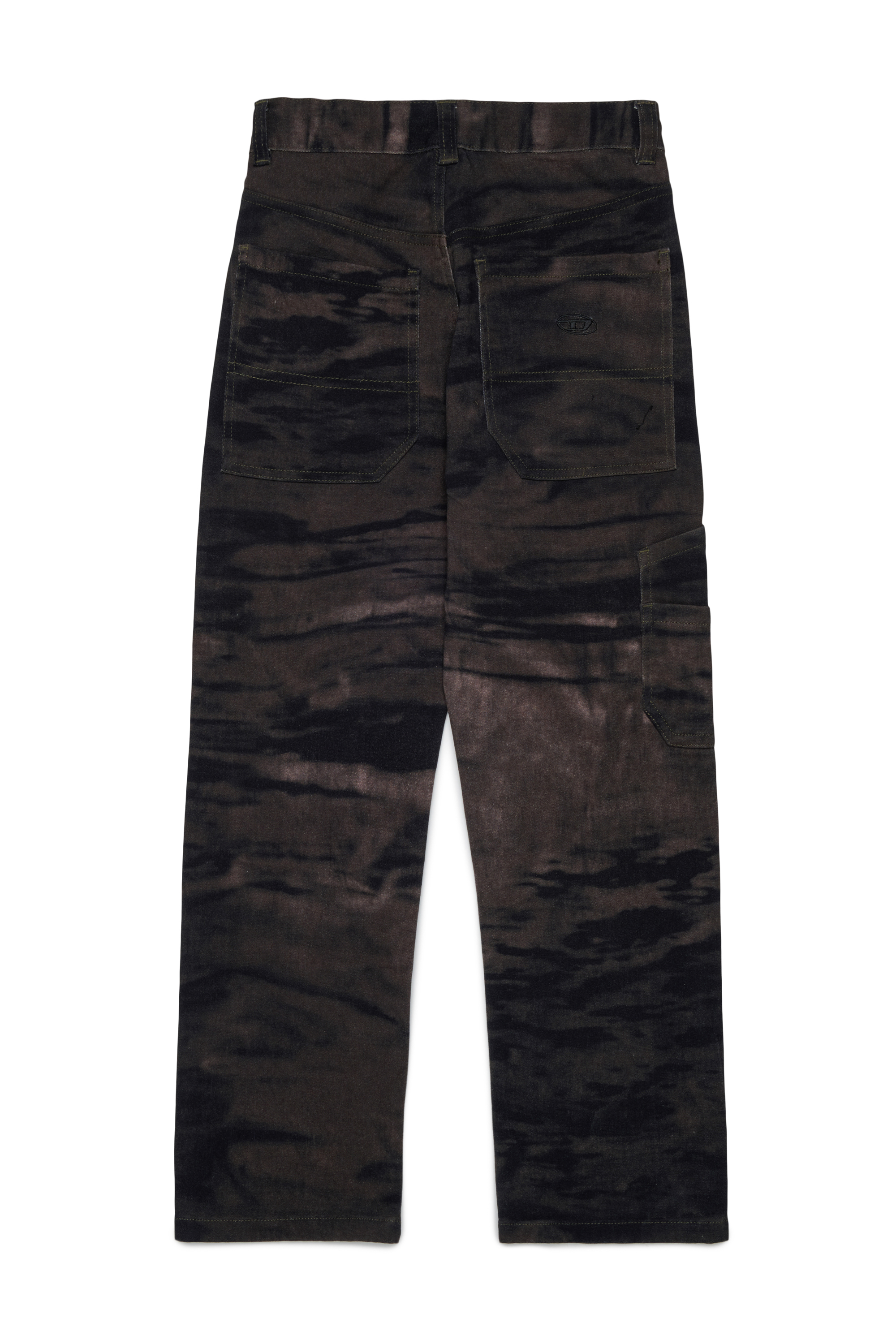 Diesel - PJAKE, Pantaloni in cotone stretch effetto striato Uomo in Verde - 2