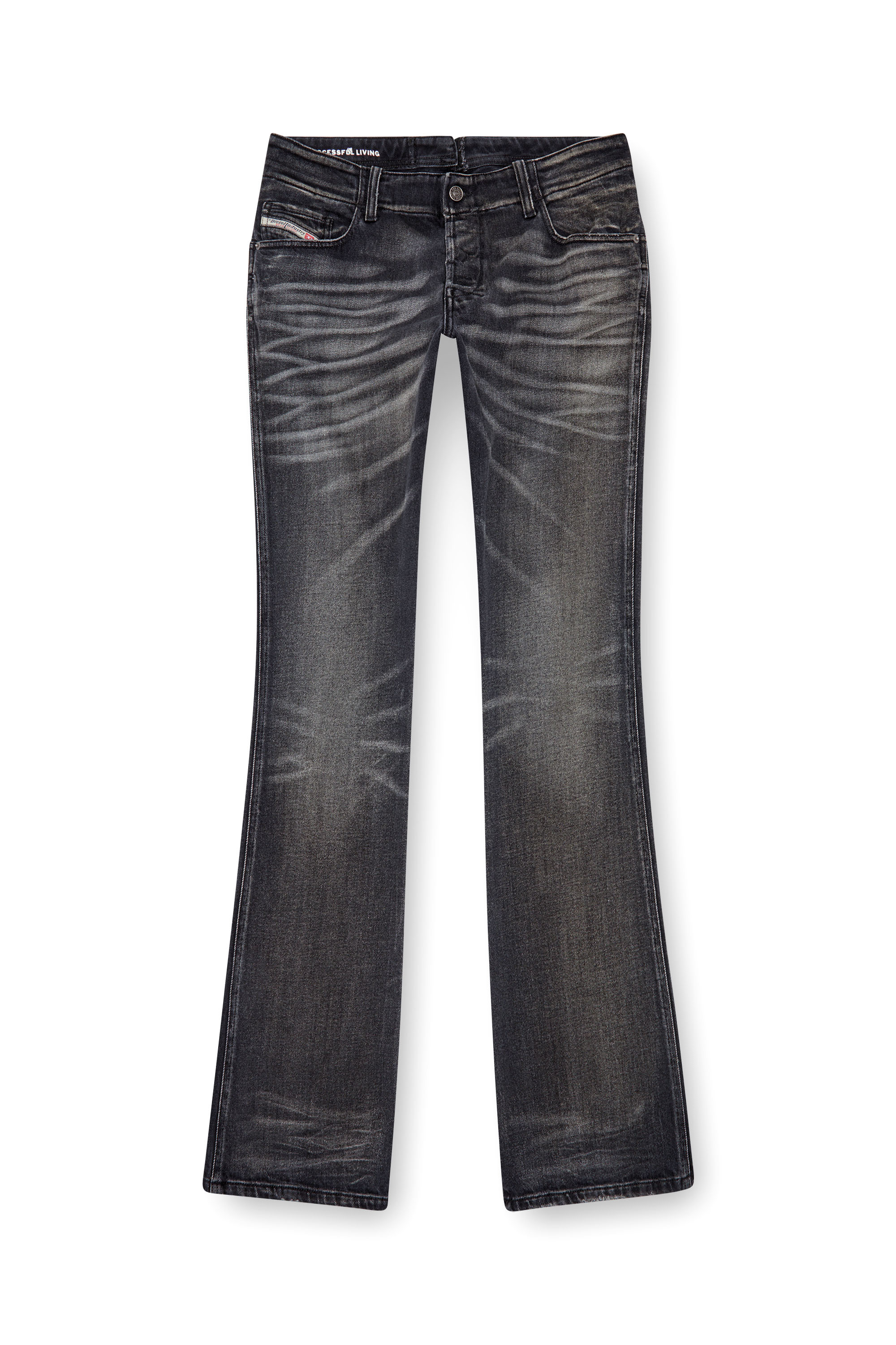 Diesel - Uomo Bootcut Jeans D-Backler 09J65, Nero/Grigio scuro - Image 3