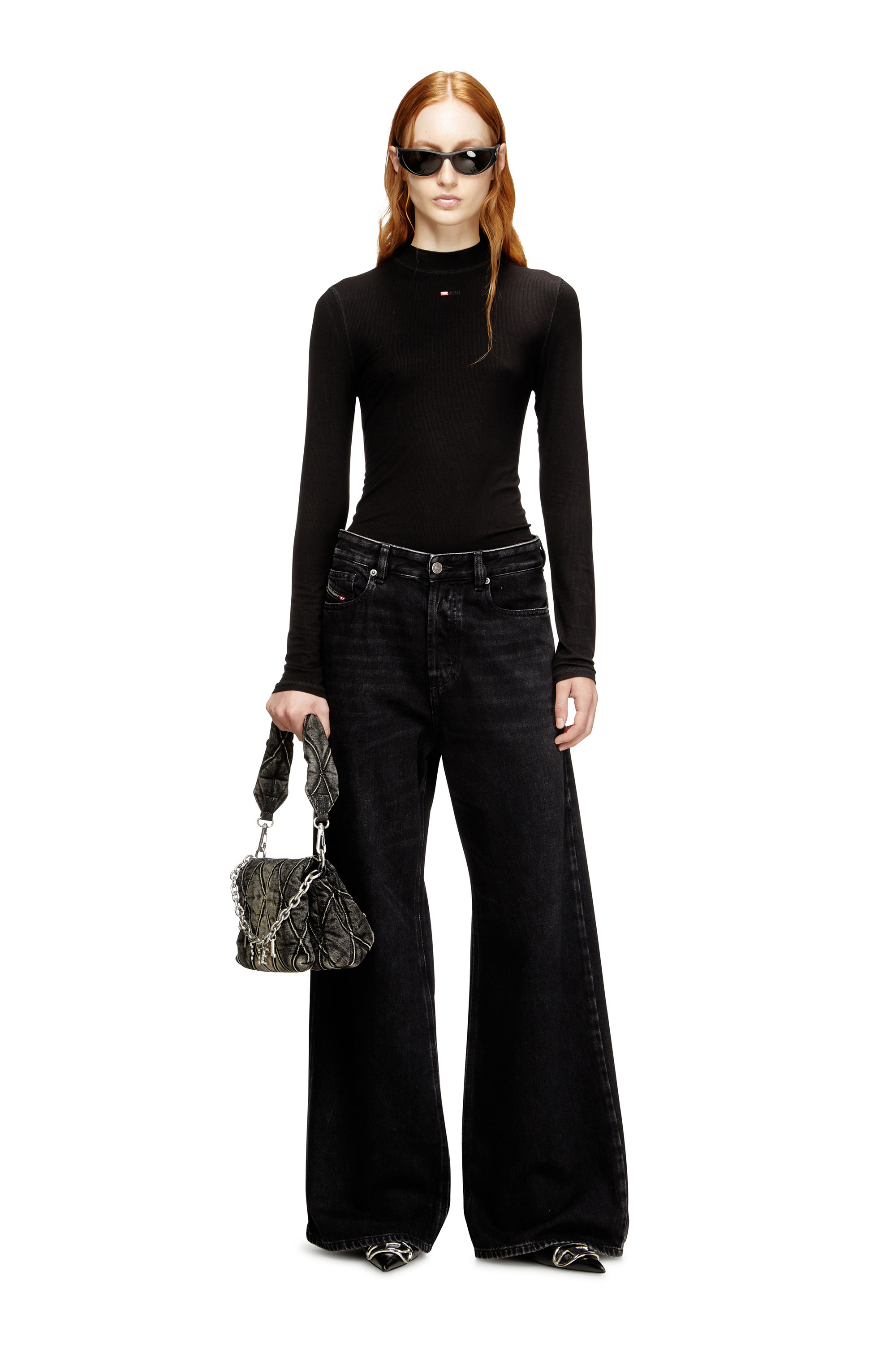 Diesel - Damen Relaxed Jeans 1996 D-Sire 09P09, Schwarz/Dunkelgrau - 2