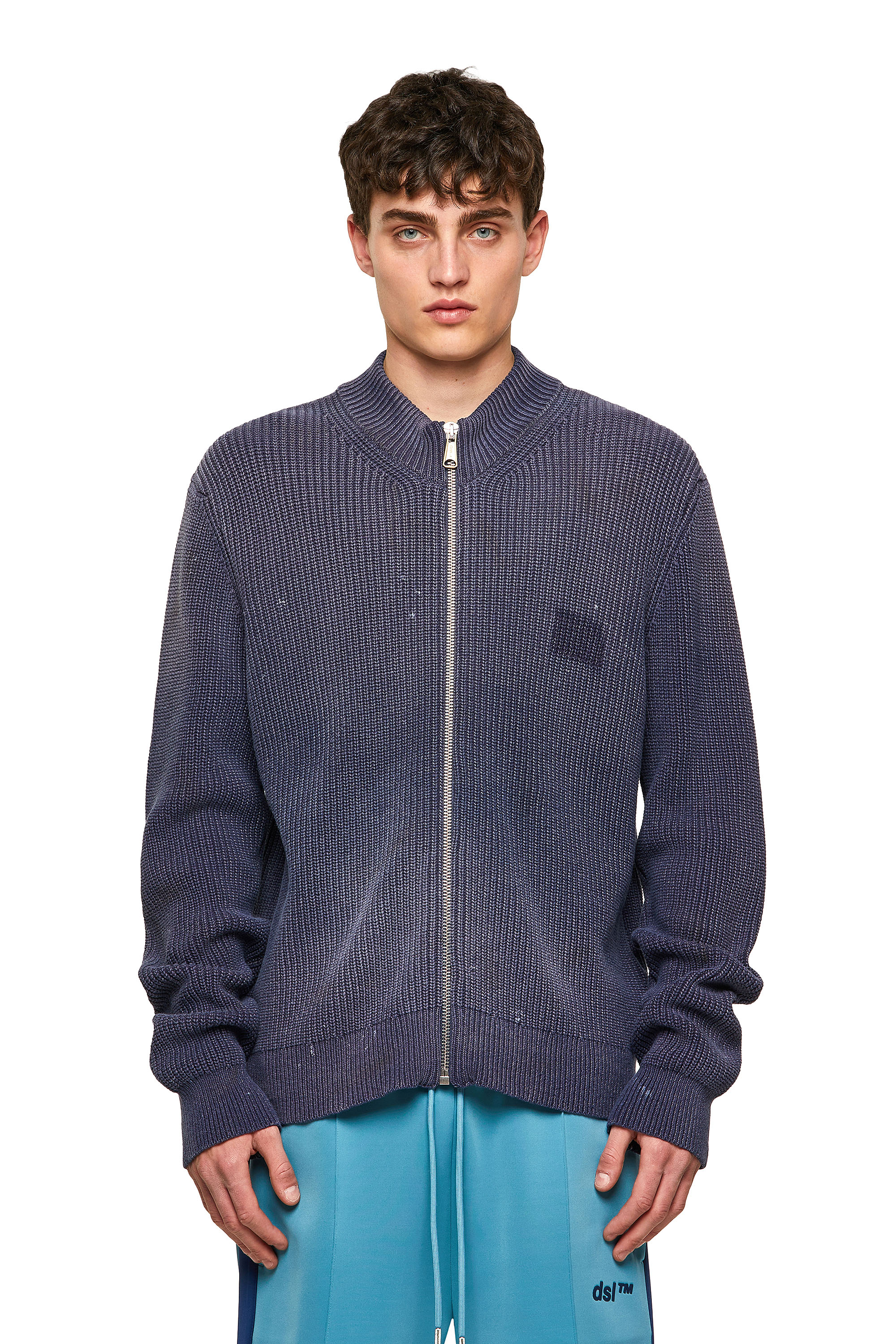 K-KENTUCKY ZIP, Bleu - Pull Maille