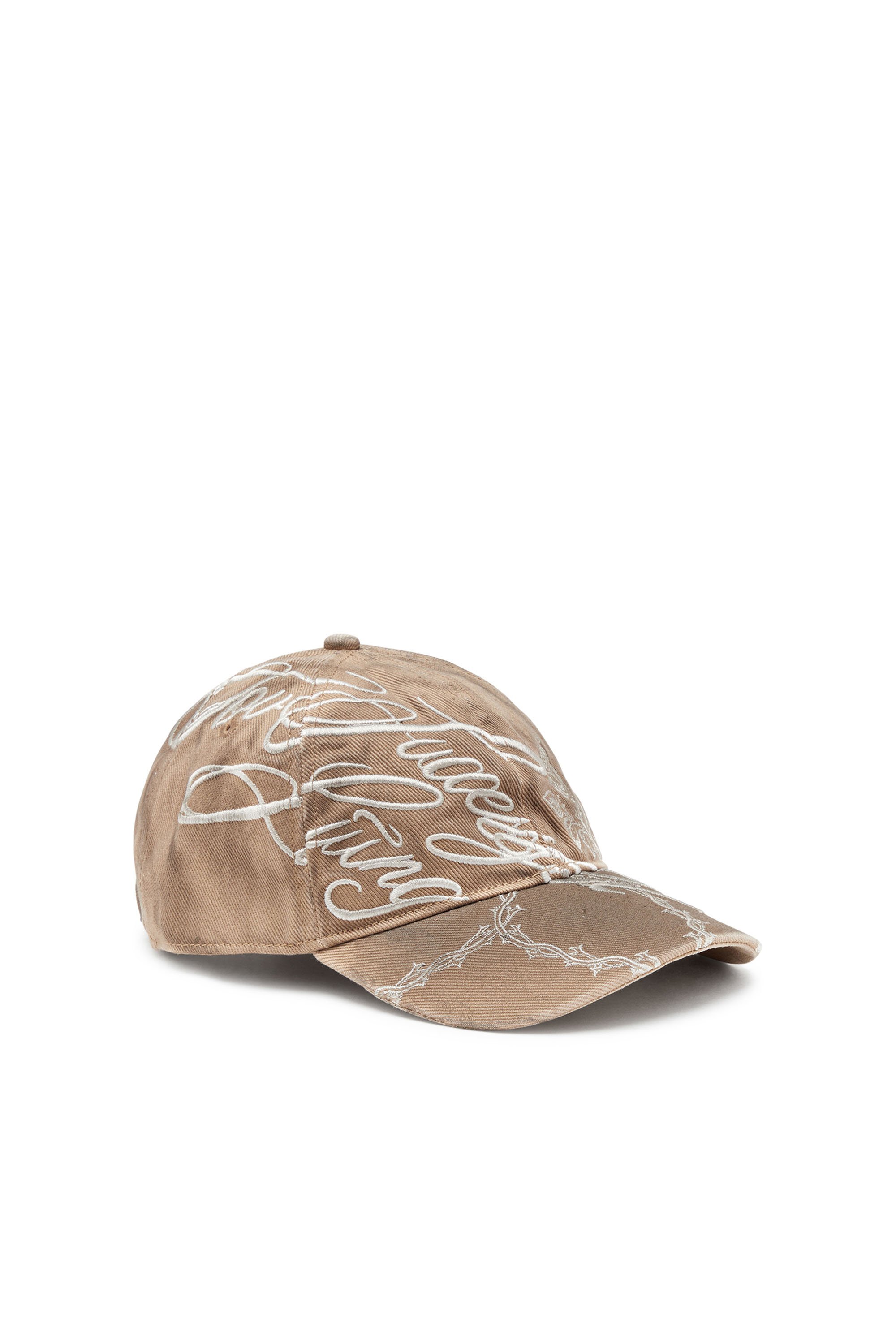 Diesel - C-THYNE, Homme Casquette de baseball brodée effet vieilli in Marron - Image 1