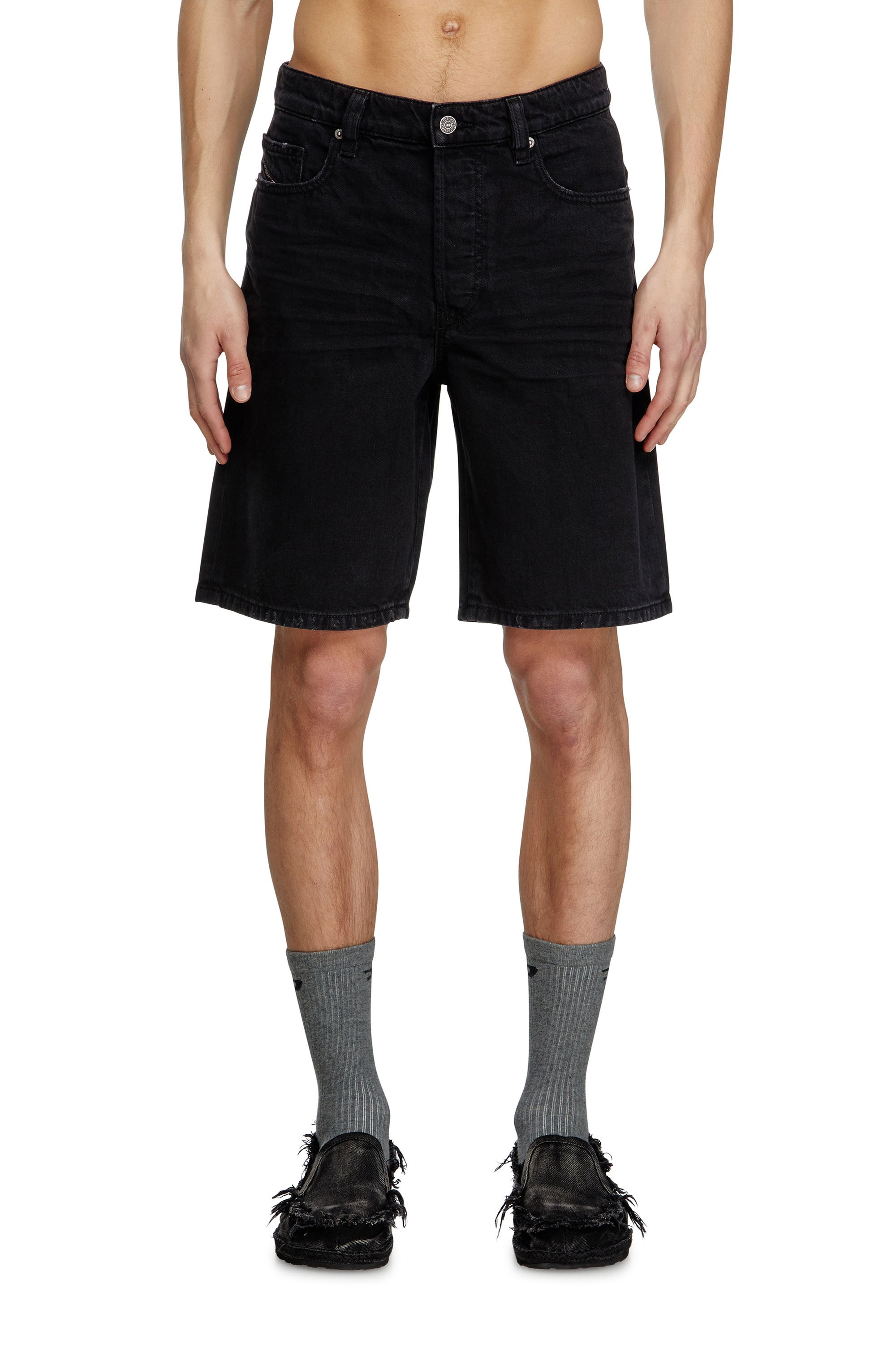 Diesel - REGULAR-SHORT, Short in denim Uomo in Nero - 1