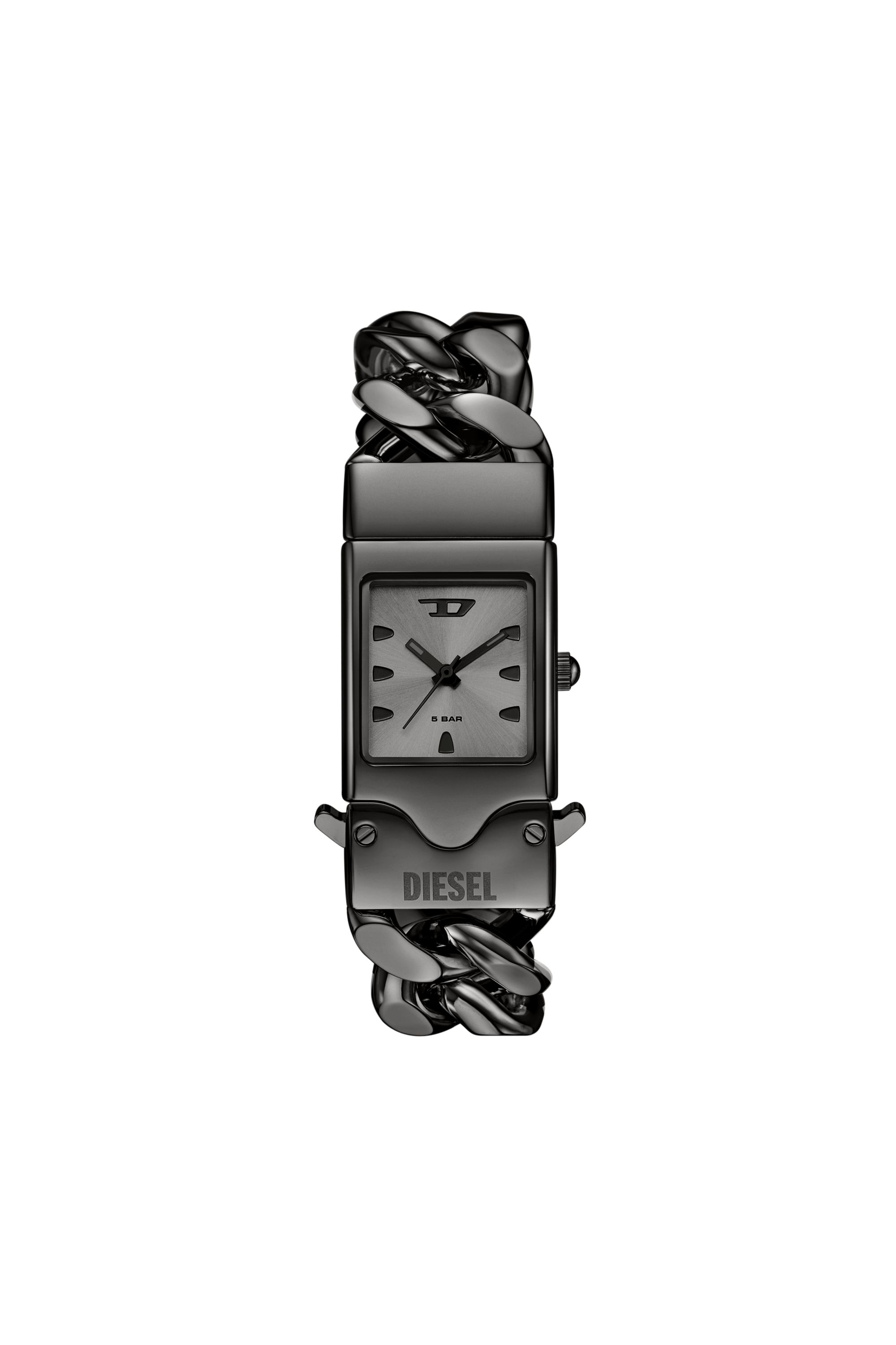 Diesel - DZ2227 WATCH, Montre Closer en acier inoxydable canon de fusil Mixte in Gris - 1