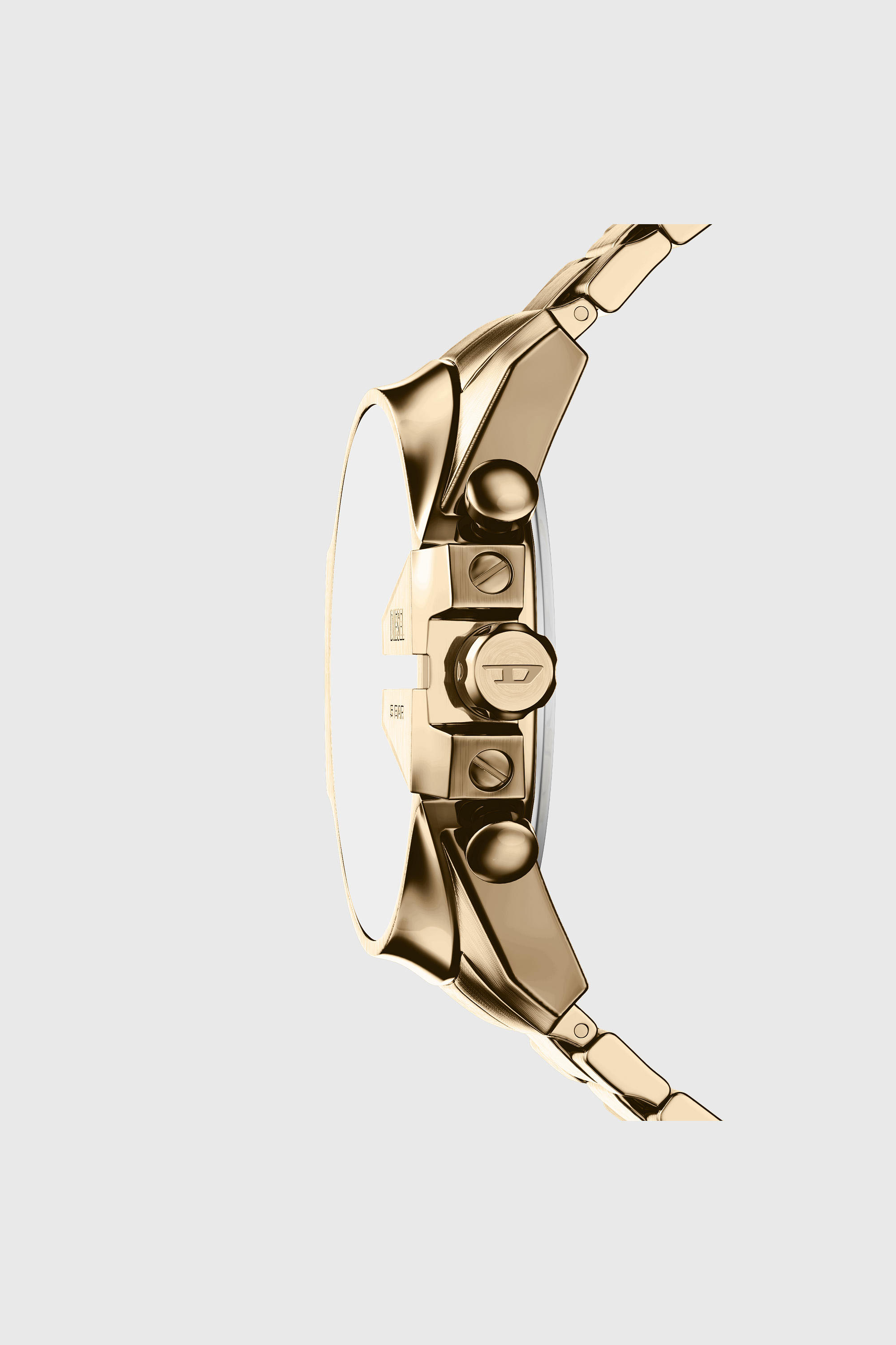 Diesel - DZ4736 WATCH, Herren Mega Chief Slim Uhr aus Edelstahl in Altgoldoptik in Gold - 2