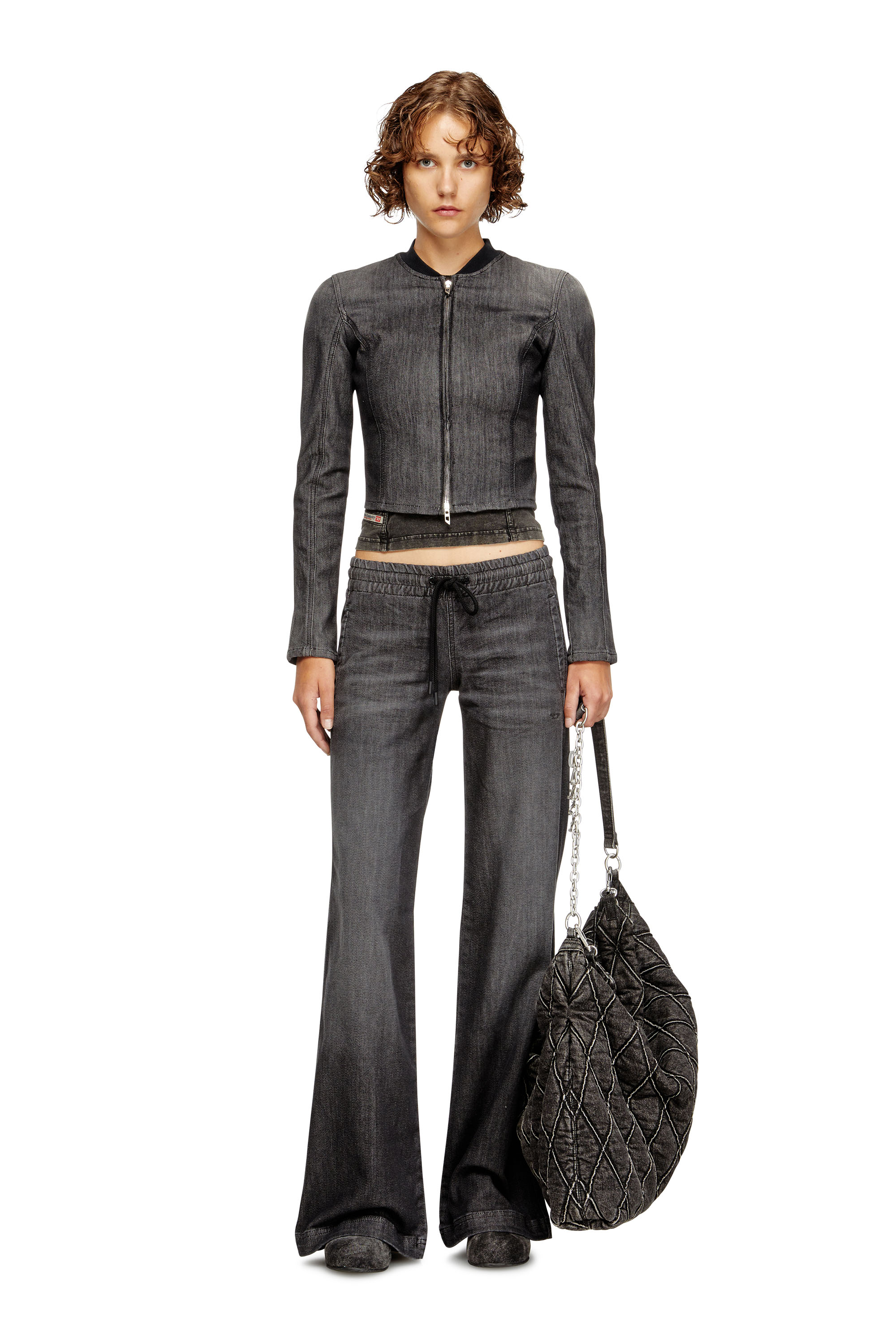 Diesel - Relaxed 2078 D-Ainty Joggjeans® 09M66 Femme, Noir/Gris foncé - Image 2