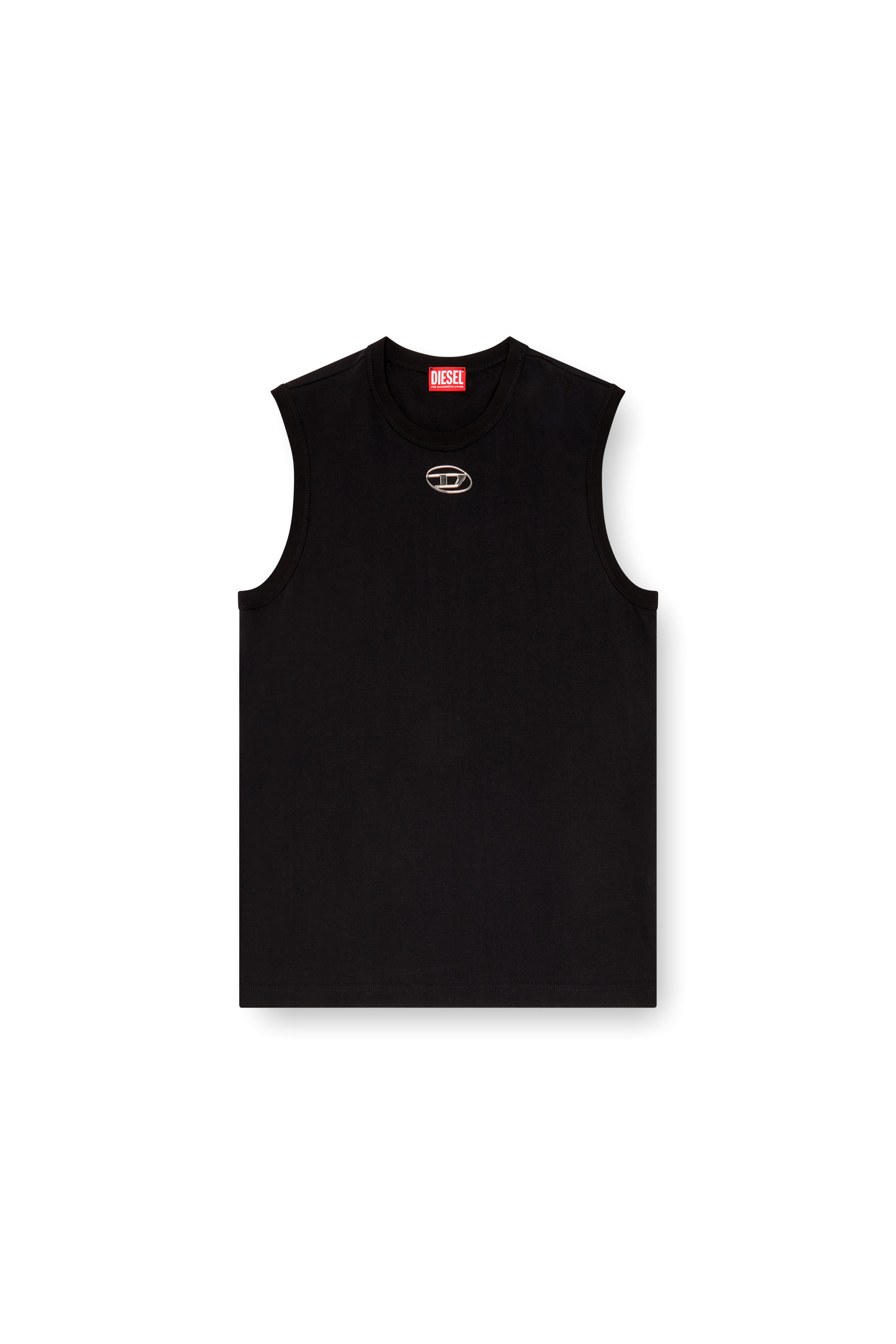 Diesel - T-BISCO-OD, Uomo Tank top with injection-moulded Oval D in Nero - Image 4