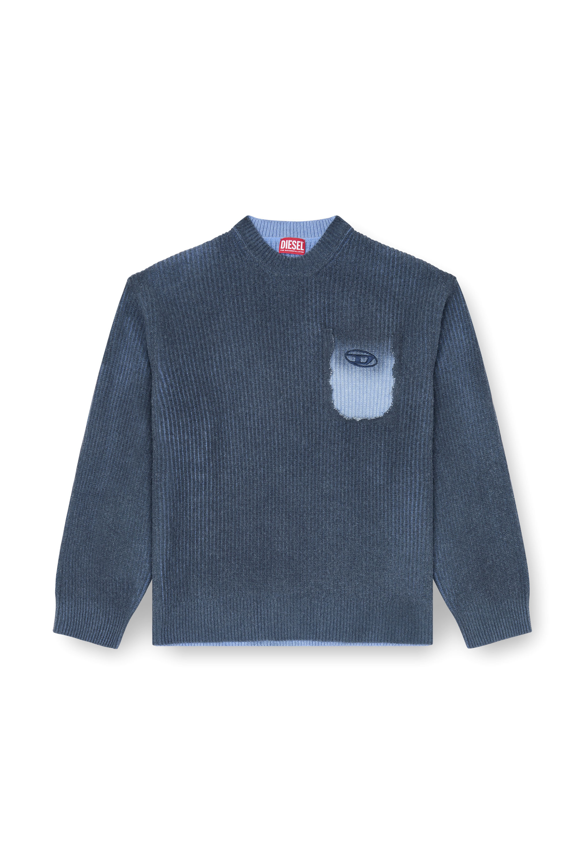 Diesel - K-PICKLER, Pull en m&eacute;lange de laine avec fausse poche Homme in ToBeDefined - 2