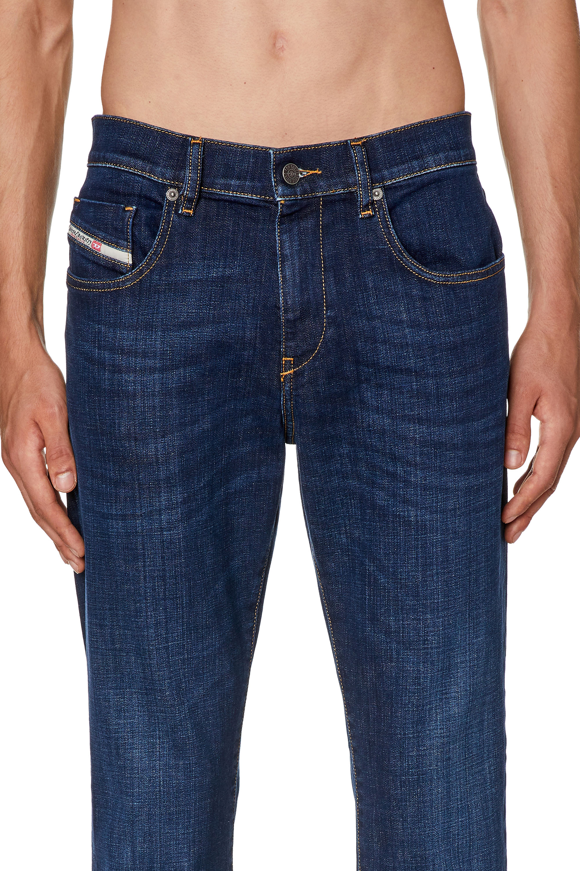 Diesel - Slim Jeans 2019 D-Strukt 09F89, Bleu Foncé - Image 3