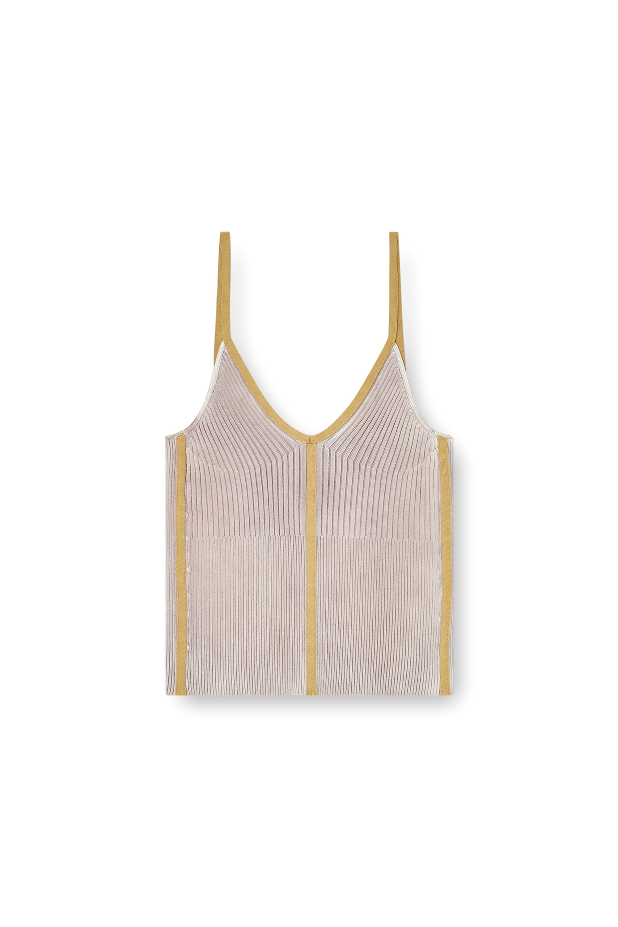 Diesel - M-SARMITE, Damen Rippstrick-Cami-Top mit kontrastierenden B&auml;ndern in Lila - 3