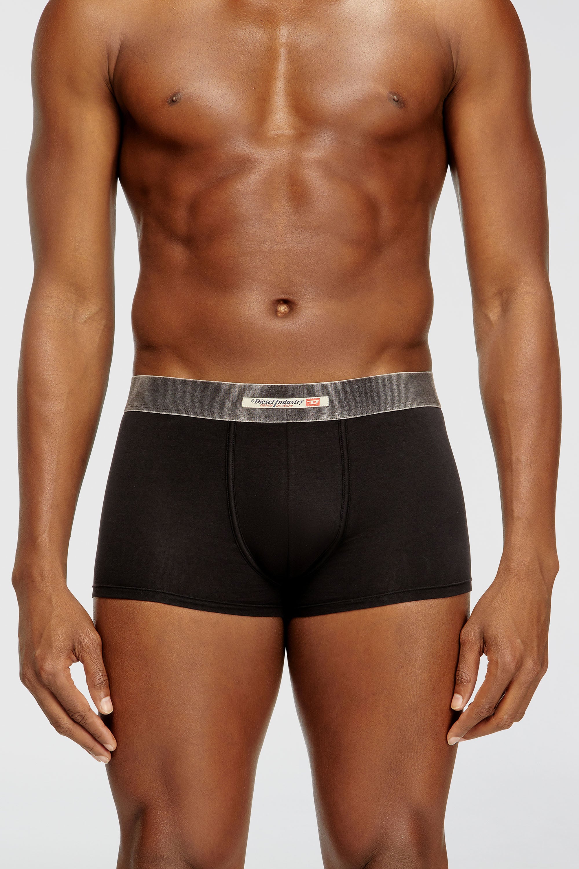 Diesel - DAMIEN-DNM-3PACK, Set da tre boxer in cotone elasticizzato con fascia in raso Uomo in Nero - 2