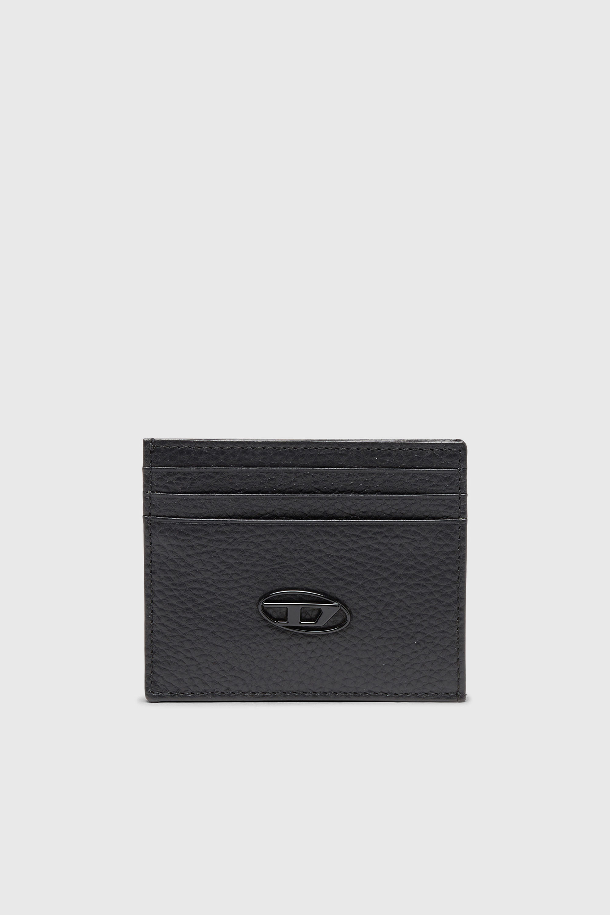 Diesel - CARD CASE, Herren Kartenetui aus genarbtem Leder in Schwarz - 1