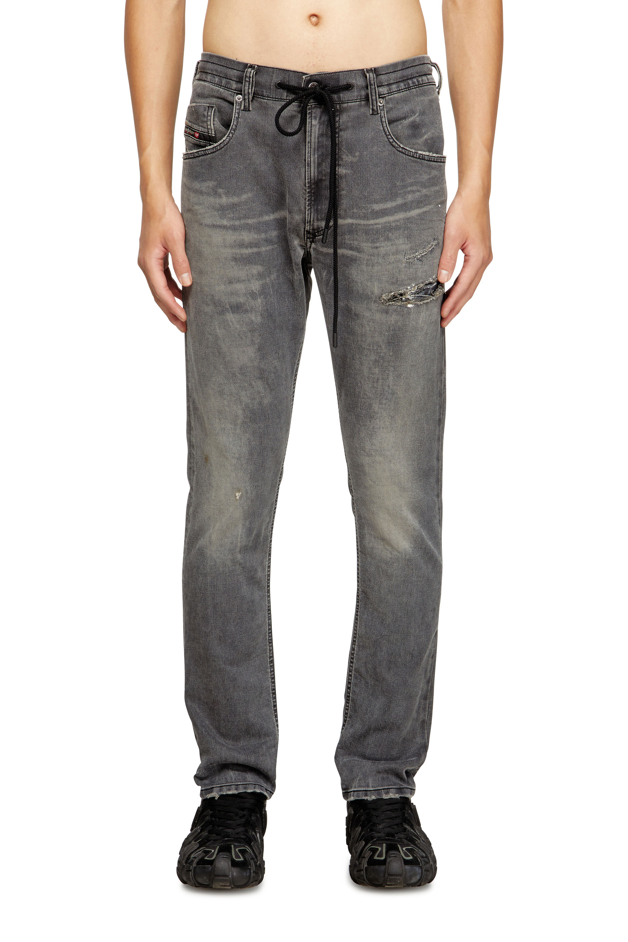 Diesel - Regular 2032 D-Krooley Joggjeans® 068SB Uomo, Nero/Grigio scuro - Image 1