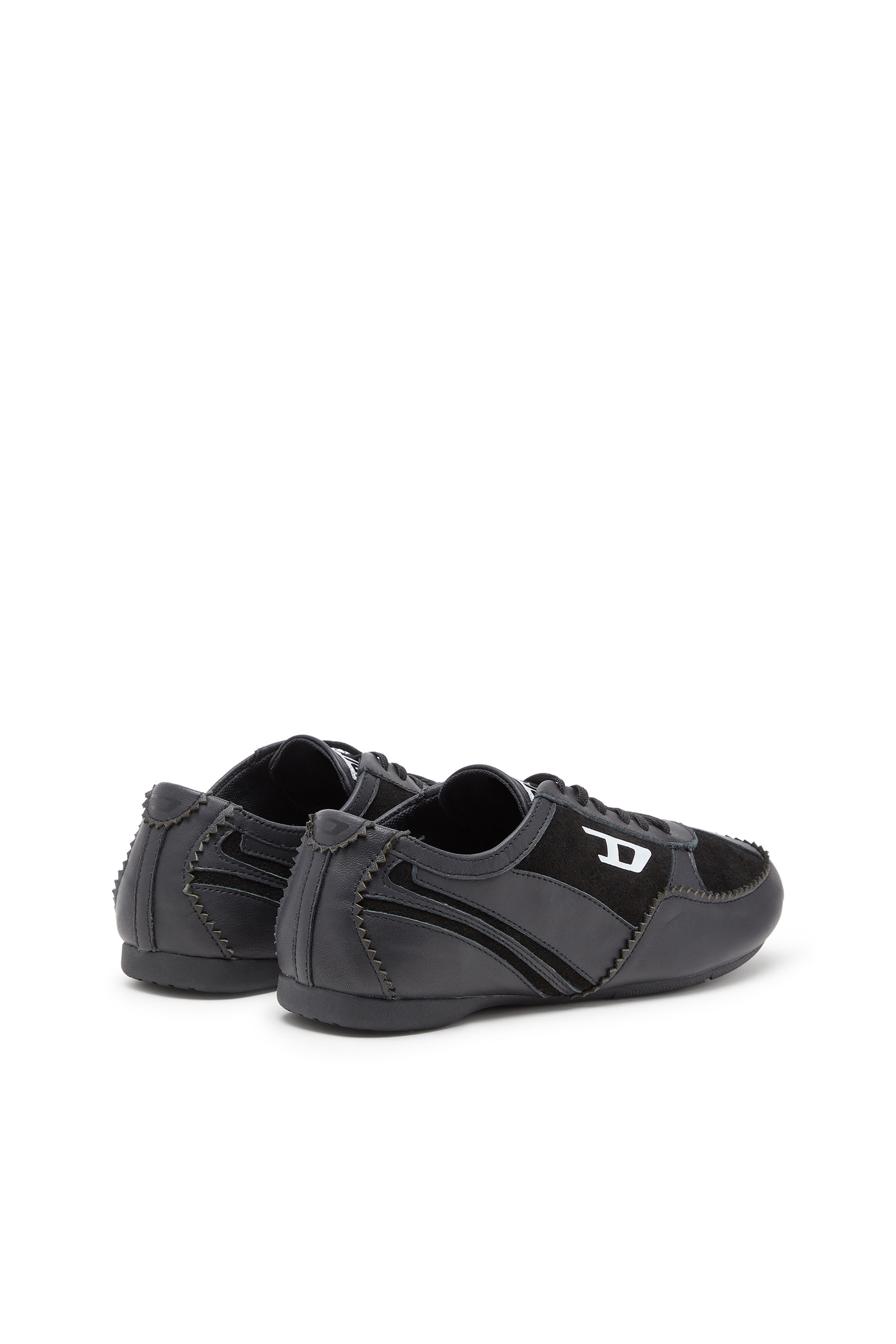Diesel - D-MILE LOW W, D-Mile-Baskets en cuir et daim Femme in Noir - 3