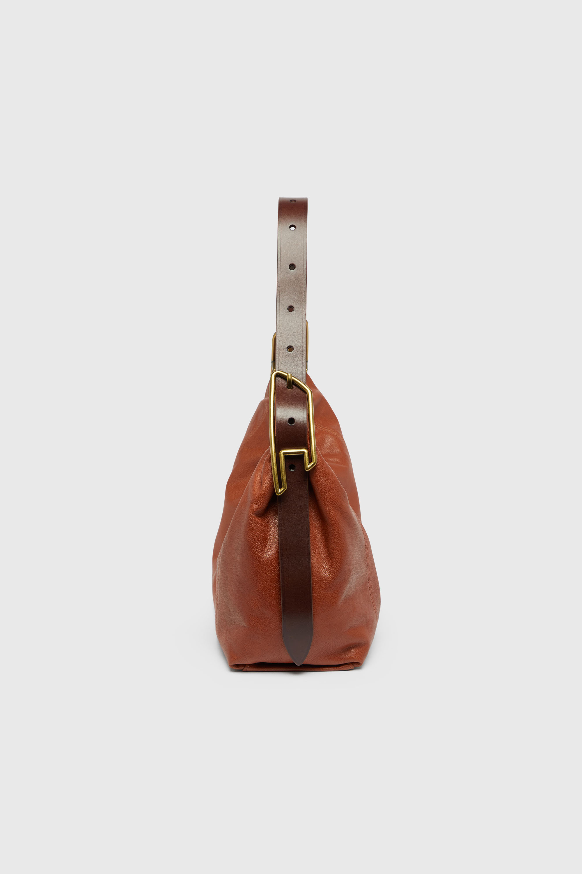 Diesel - D-LINE HOBO S, D-Line-Borsa a spalla in pelle lucida Donna in Marrone - 5
