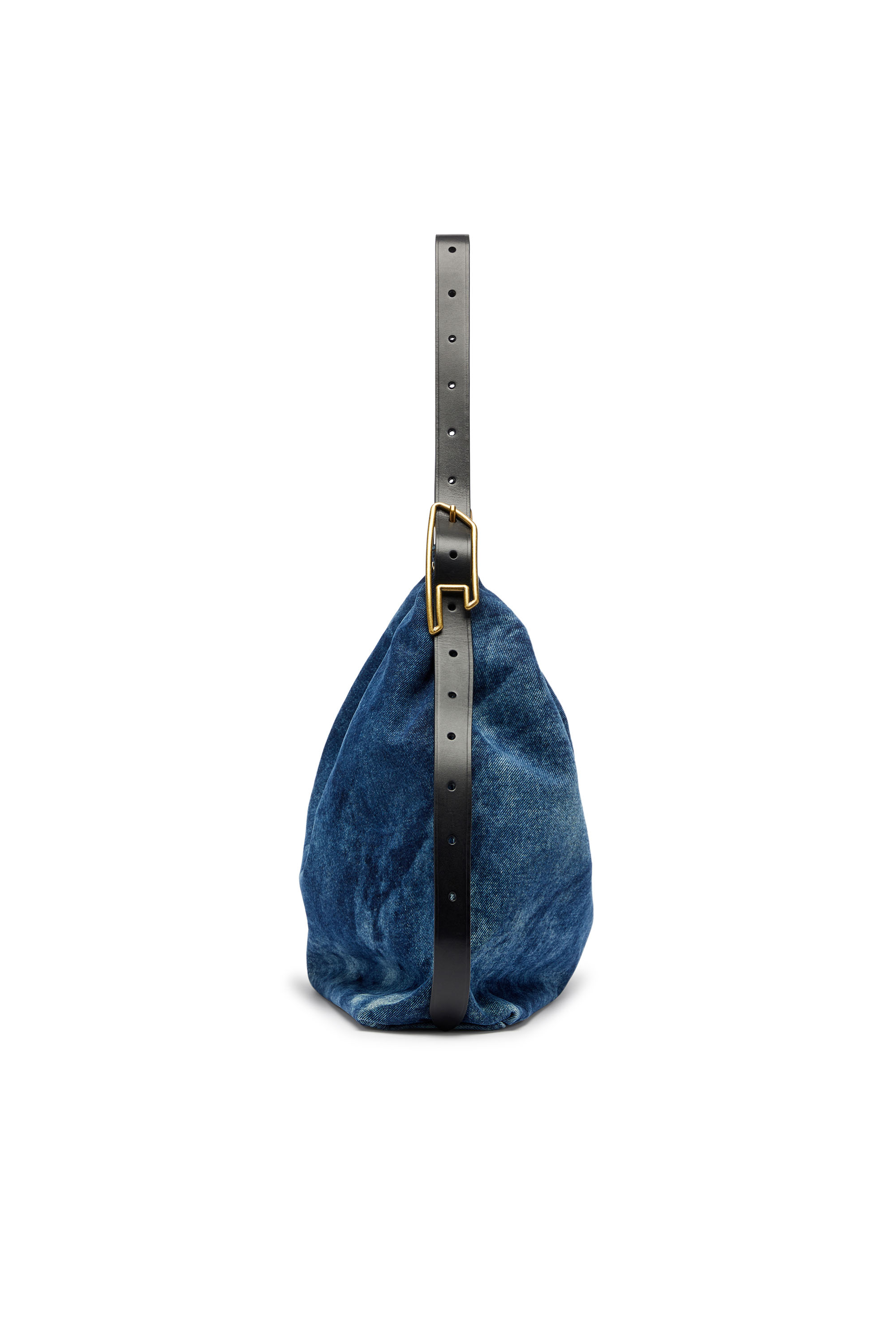 Diesel - D-LINE HOBO, D-Line-Borsa hobo in denim Donna in Blu - 5