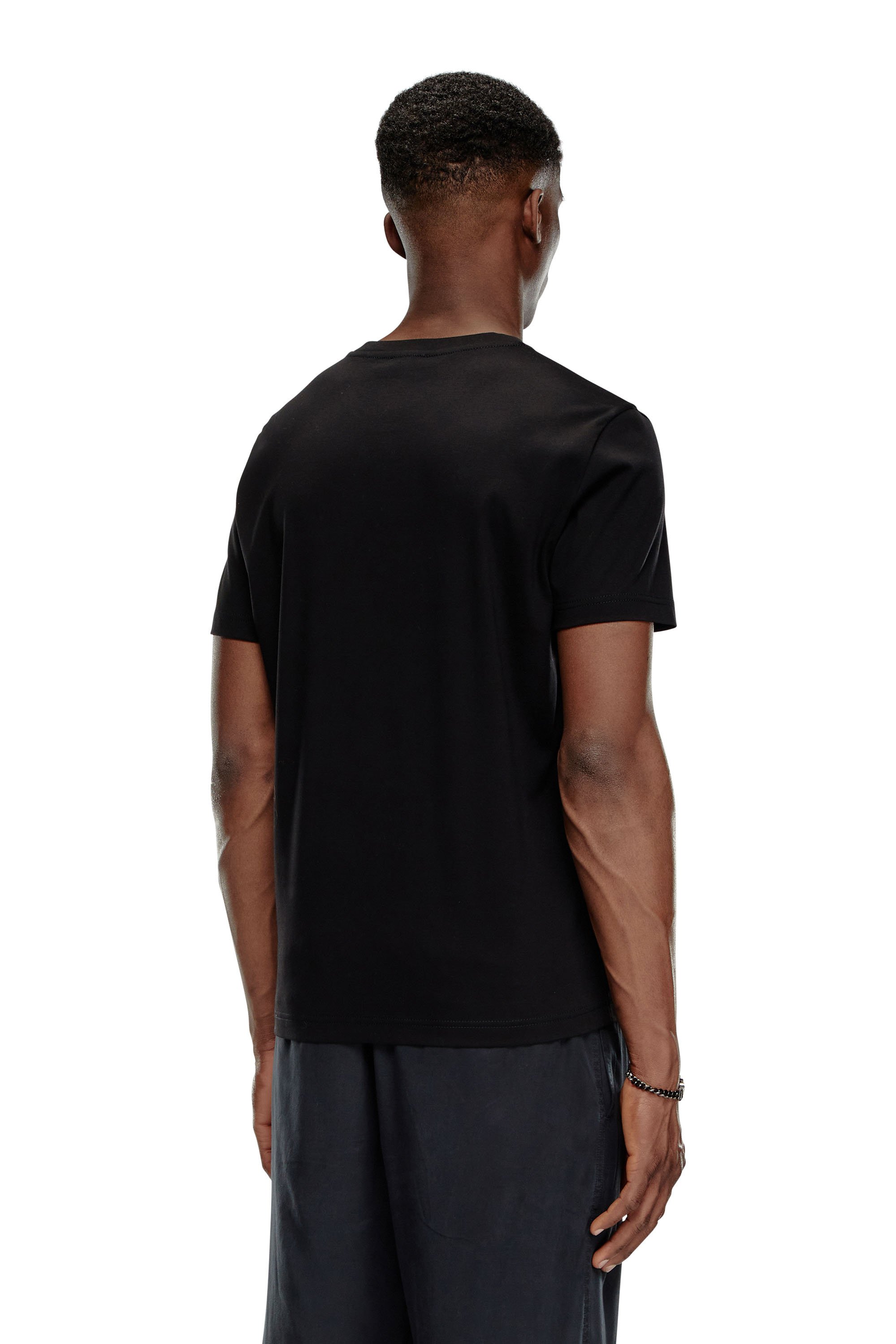 Diesel - T-MIEGOR-K76, T-shirt avec imprimé Diesel Industry ton sur ton Homme in Noir - 4