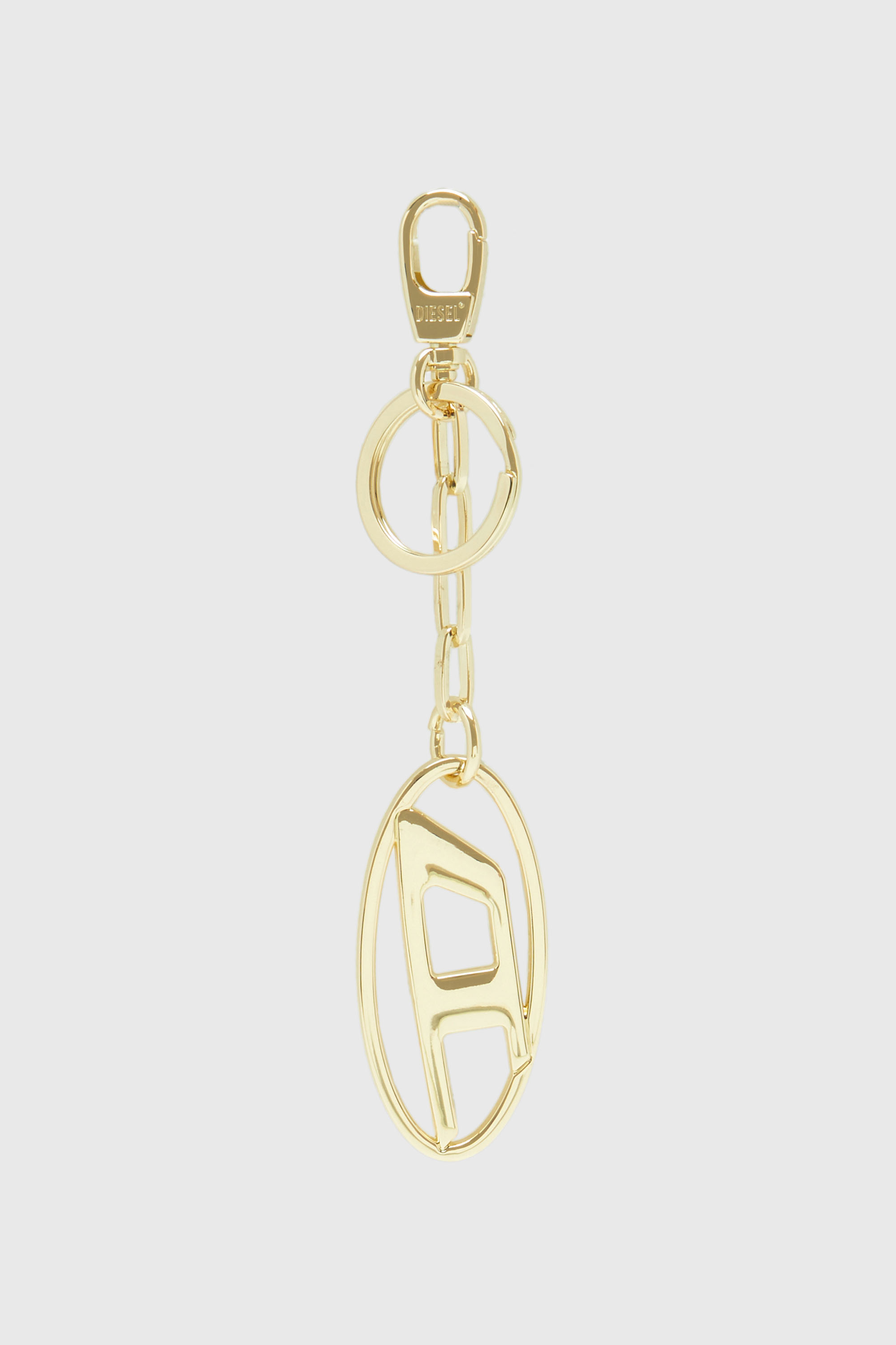 Diesel - HOLY-C, Portachiavi in metallo con placca logo Unisex in Oro - 1