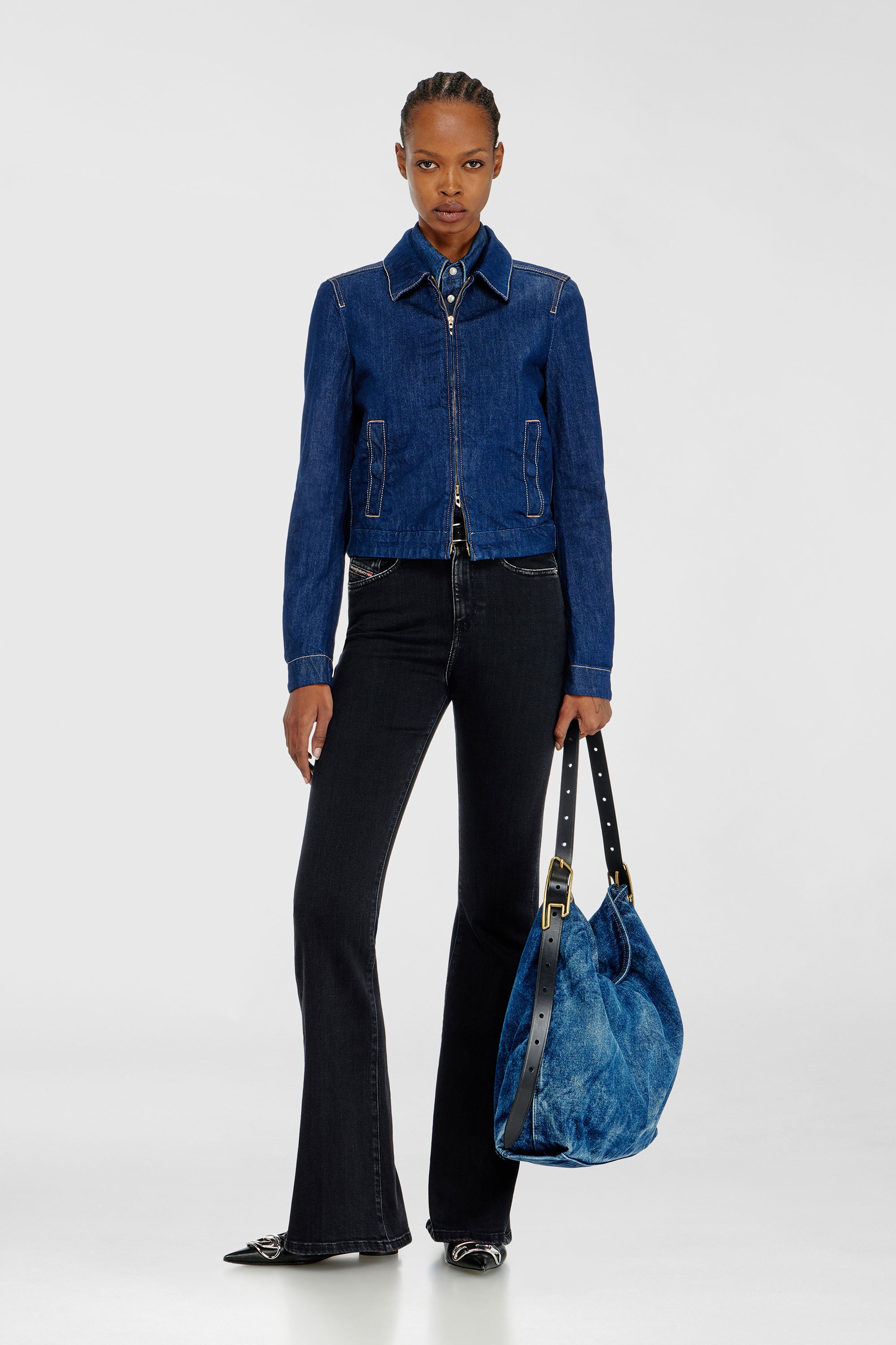 Diesel - DE-CORB, Giacca coach in denim rinse Donna in Blu - 2