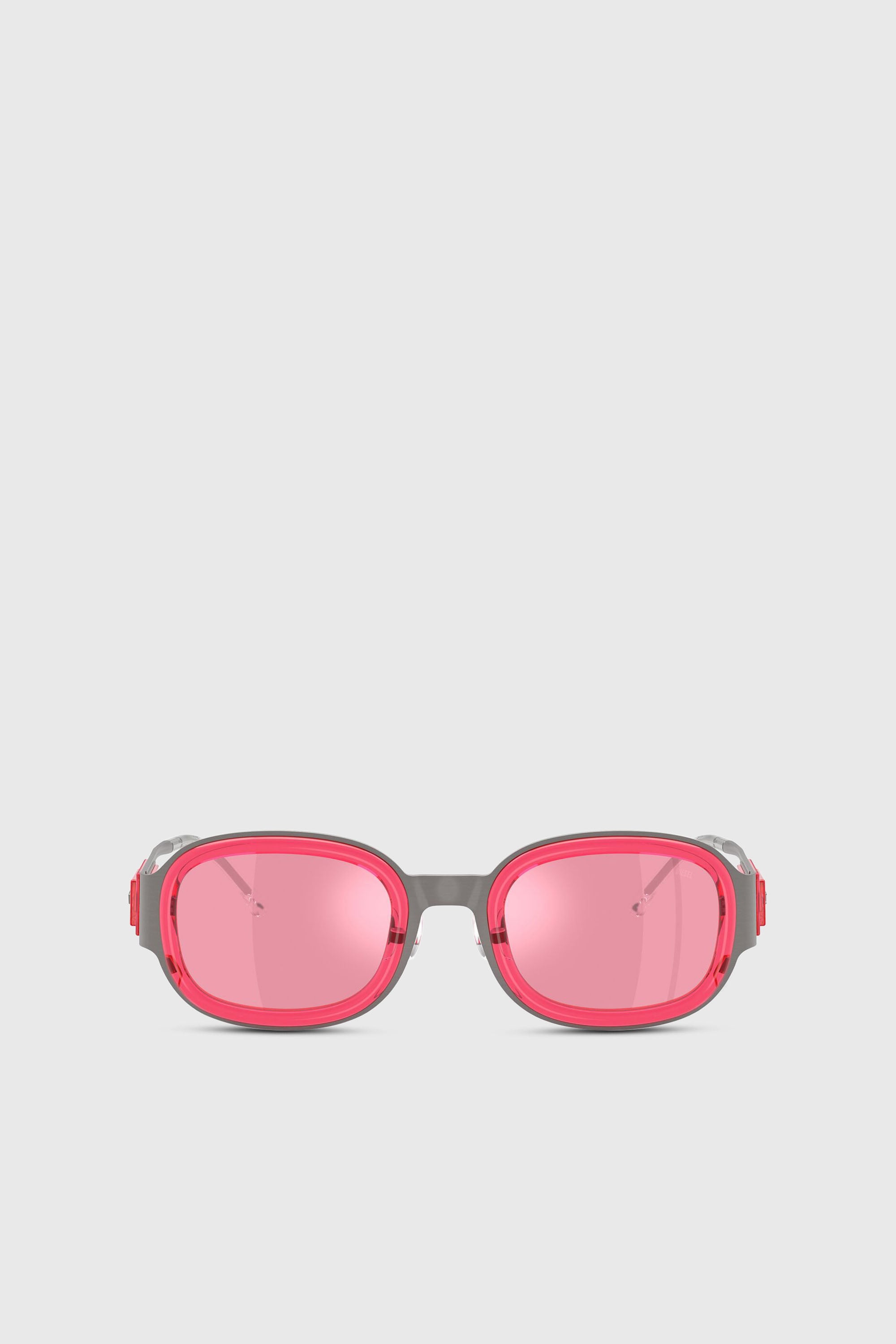 Diesel - 0DL1020, Unisex Quadratische Sonnenbrillen in Grau/Rot - 1