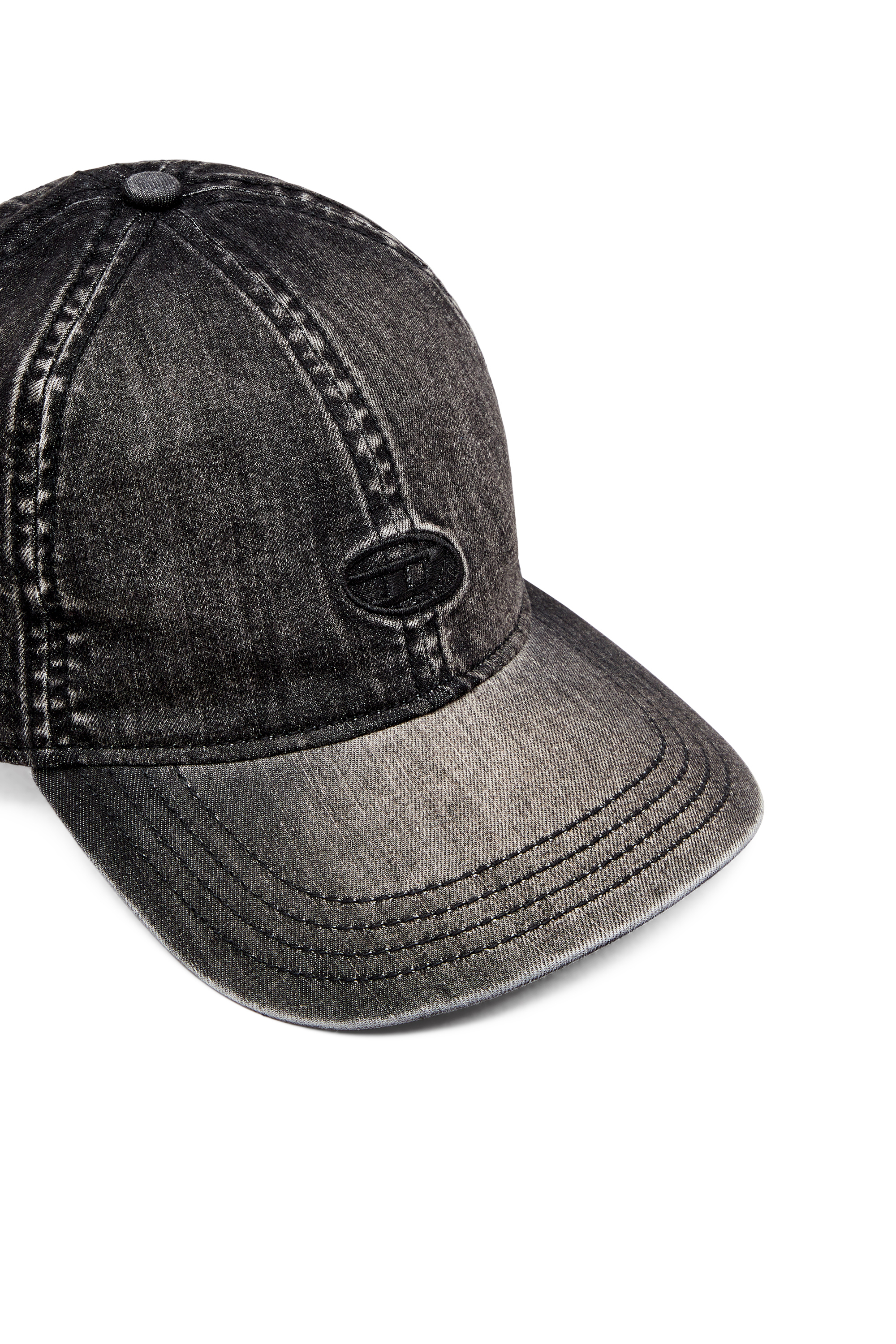 Diesel - C-GABLE-BLACK, Cappello da baseball in denim stretch Uomo in Nero - 3