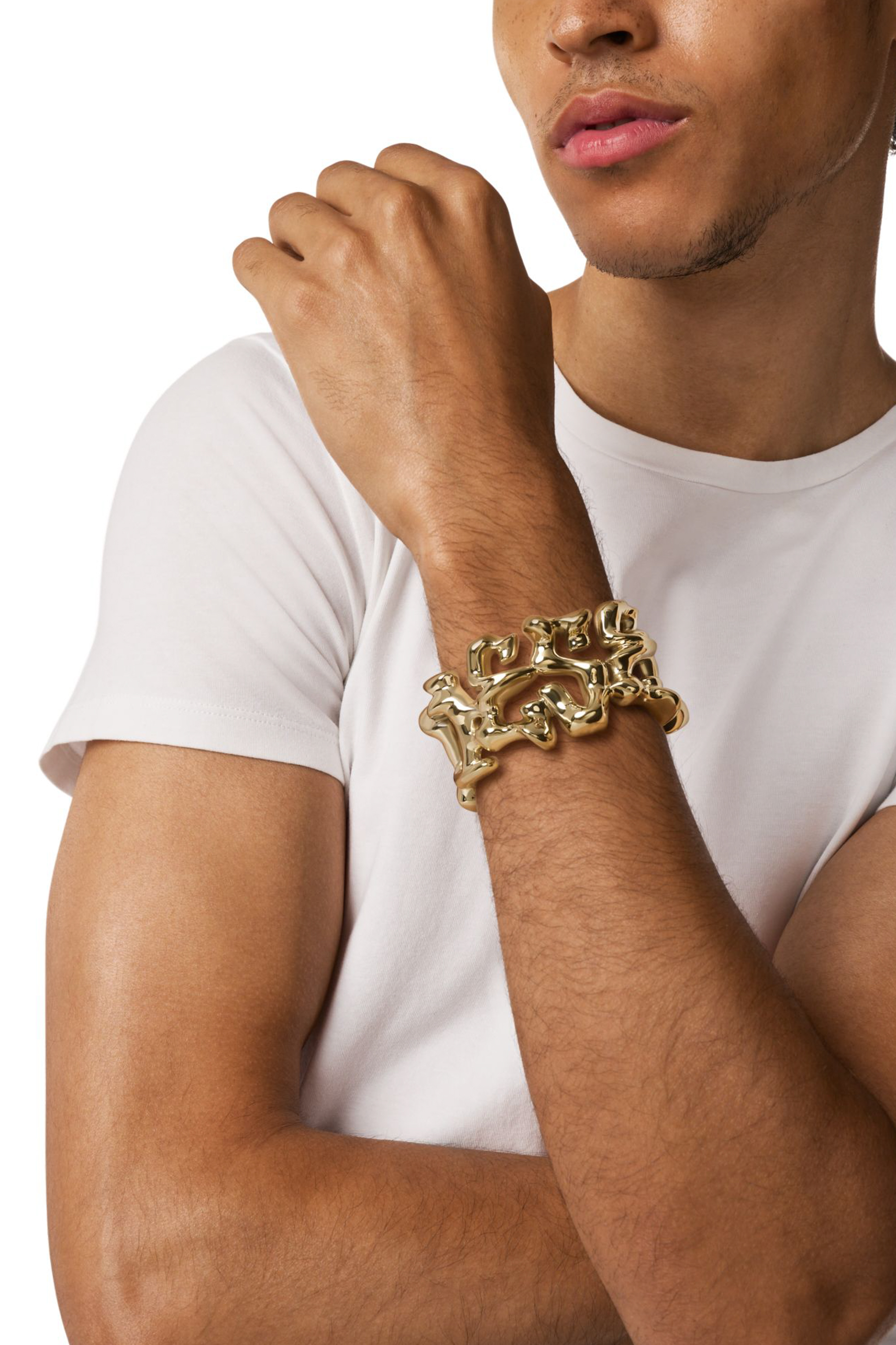 Diesel - DX1660710 JEWELLERY, Bracciale rigido in acciaio inossidabile Unisex in Oro - 4