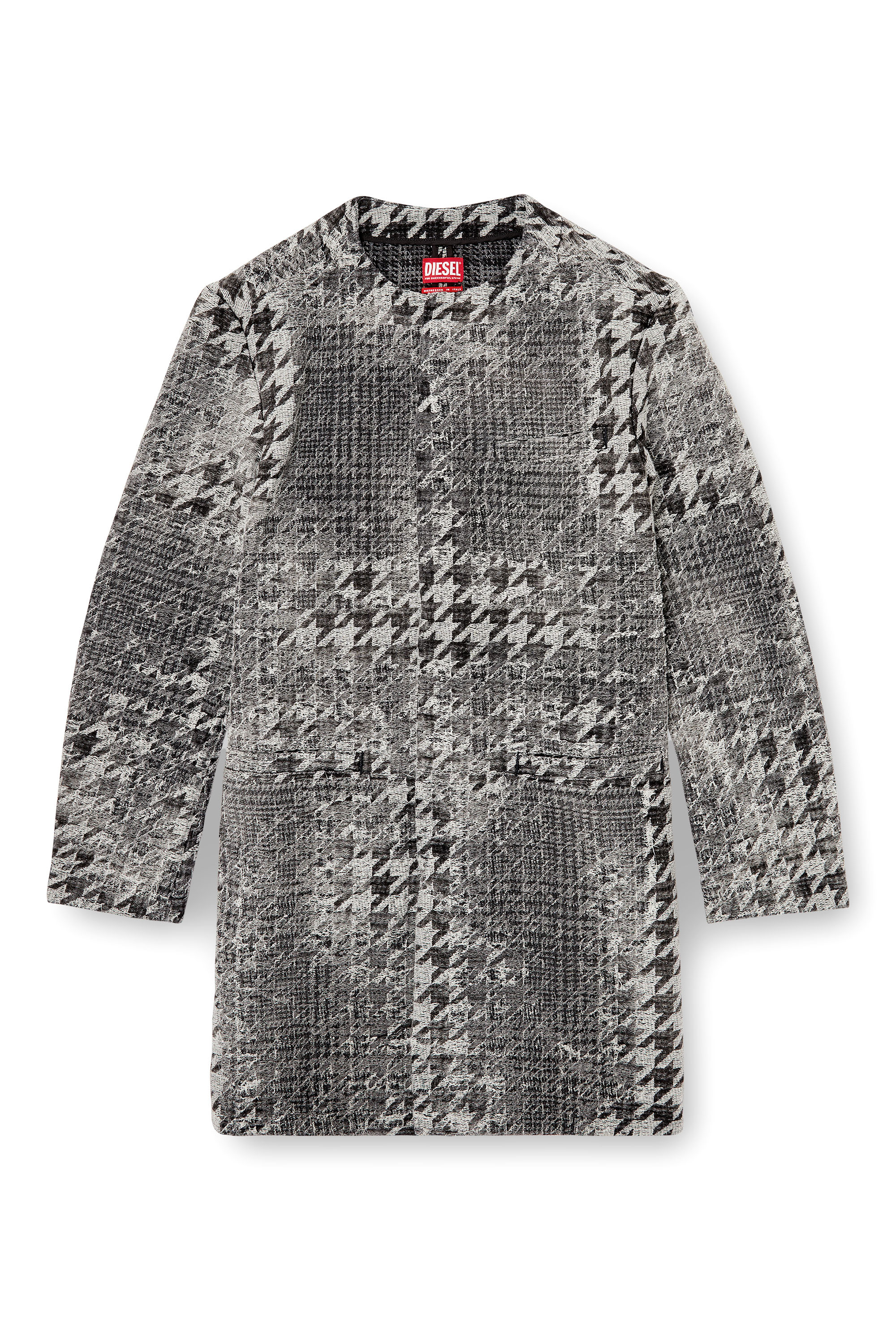 Diesel - D-LOT-FSH, Manteau en denim jacquard motif Prince-de-Galles Mixte in Polychrome - 2