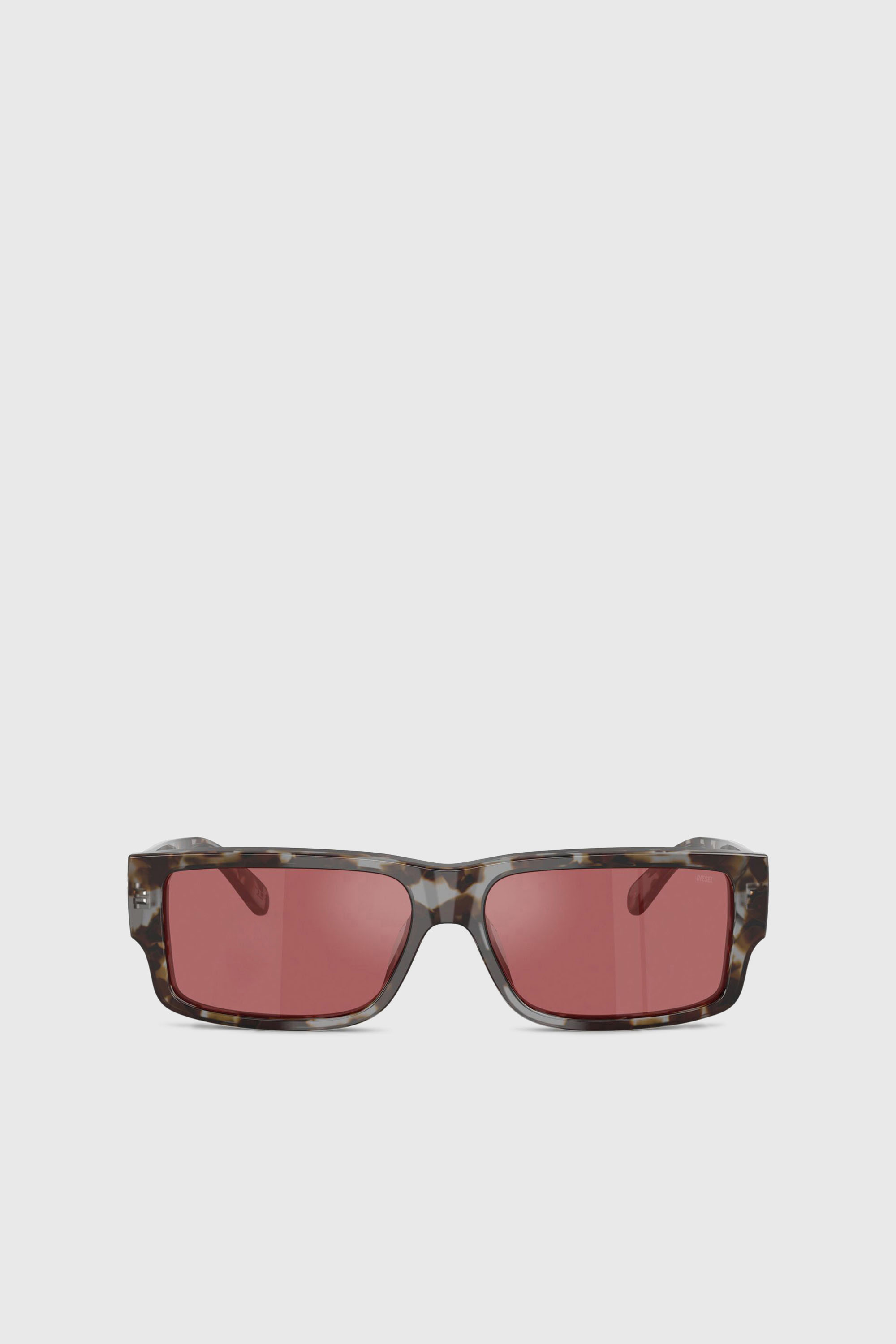 Diesel - 0DL2003 SIZE 57, Herren Rechteckiges Modell Brille in Rot - 1