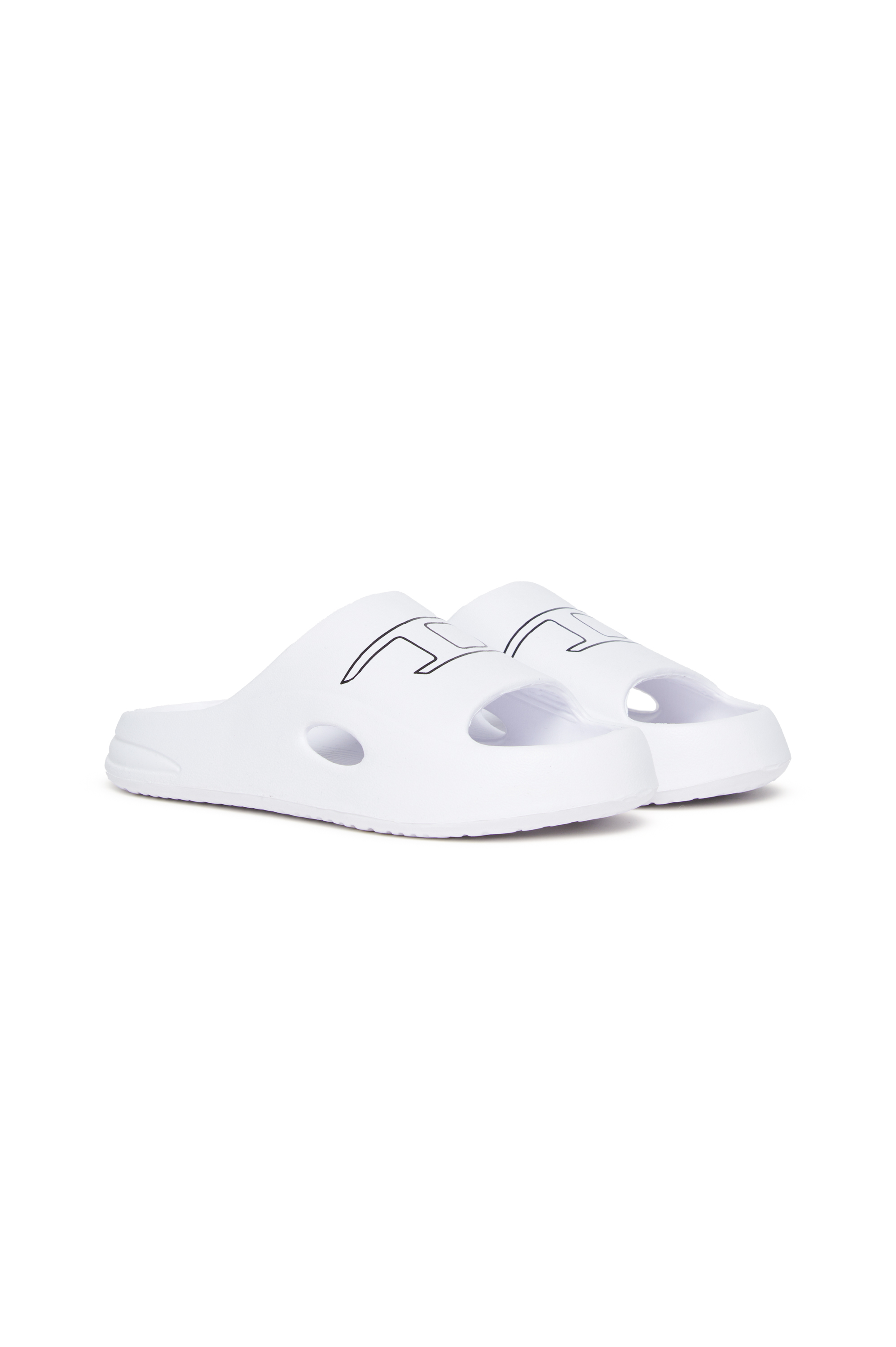 Diesel - SA-CHUNCKY D, Ciabatte da piscina in EVA con logo stampato Unisex in Bianco - 2