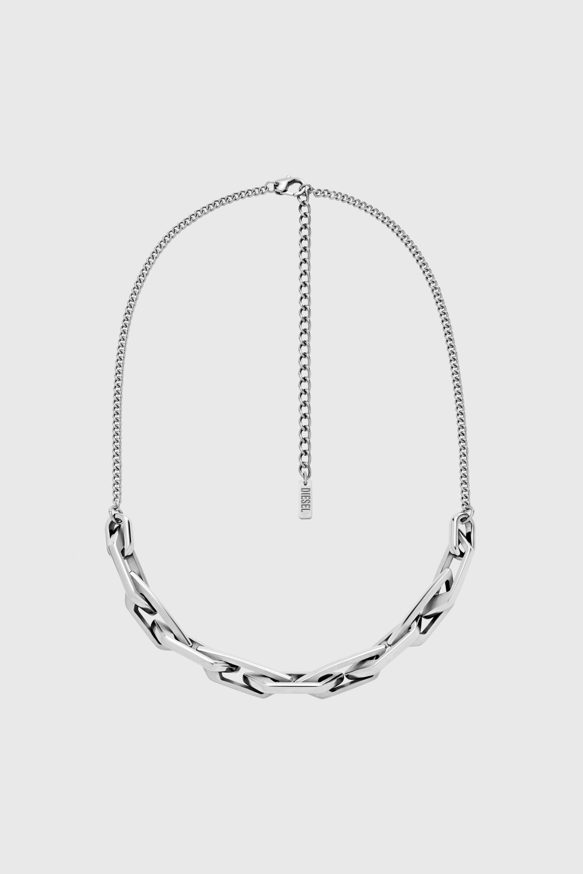 Diesel - DX1578040 JEWEL, Collier cha&icirc;ne en acier inoxydable Mixte in Gris argent&eacute; - 1