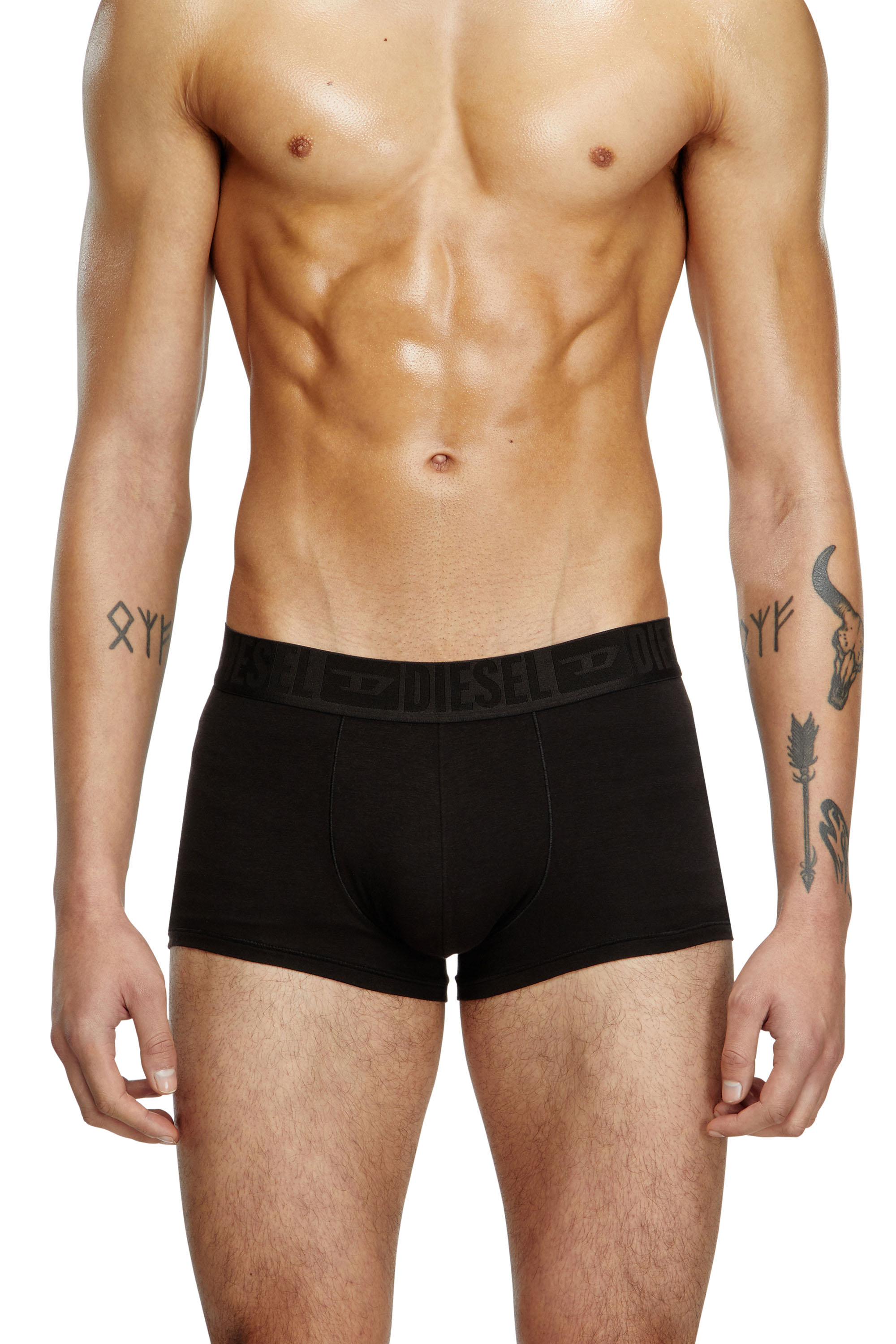 Diesel - BENJAMIN-D-MONO-3PACK, Set da tre paia di boxer tinta unita Uomo in Nero - 3