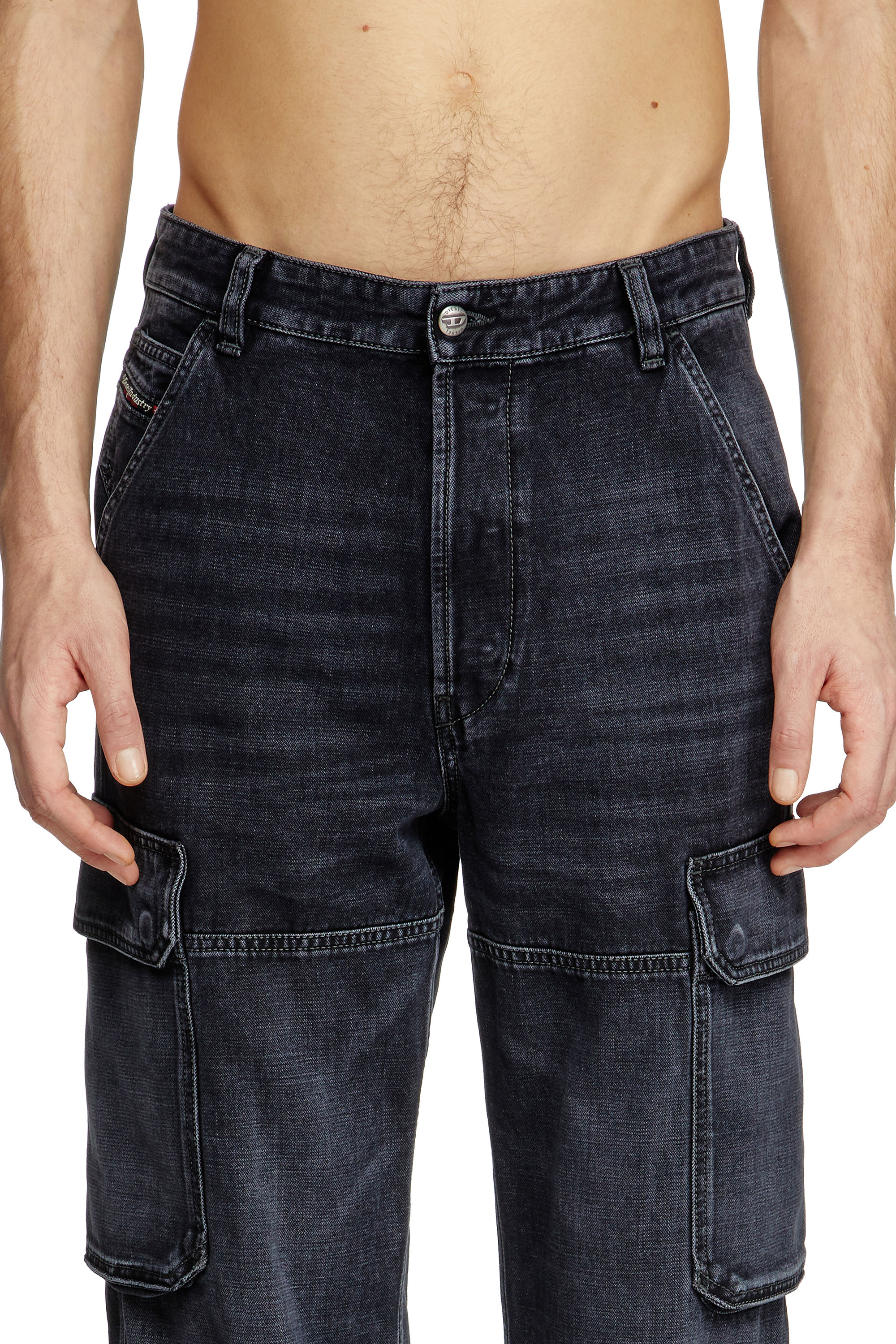 Diesel - Regular Jeans D-Uty 007Z9 Uomo, Nero/Grigio scuro - Image 5