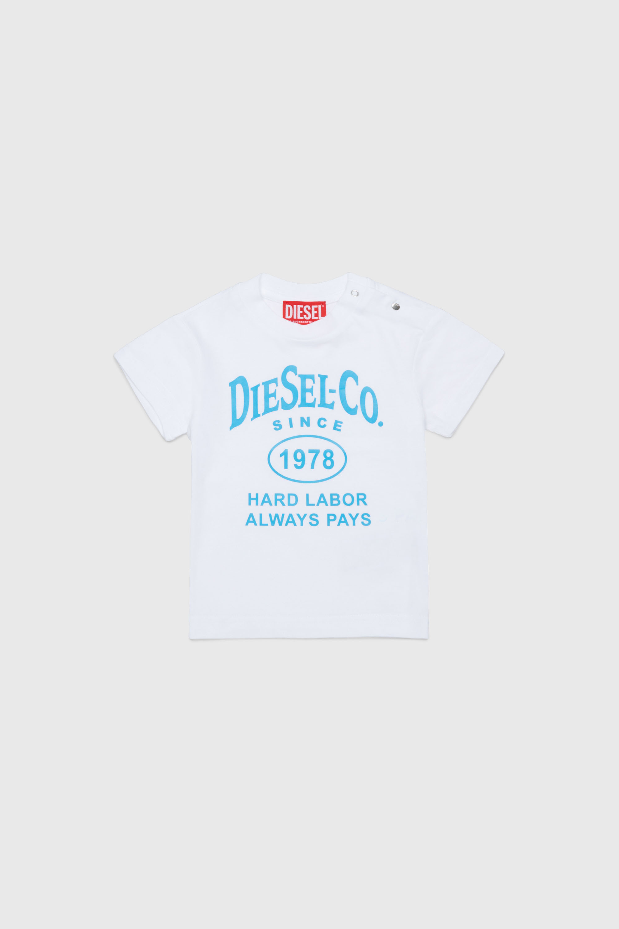 Diesel - TSINB, T-shirt en coton avec imprim&eacute; slogan Homme in Blanc - 1