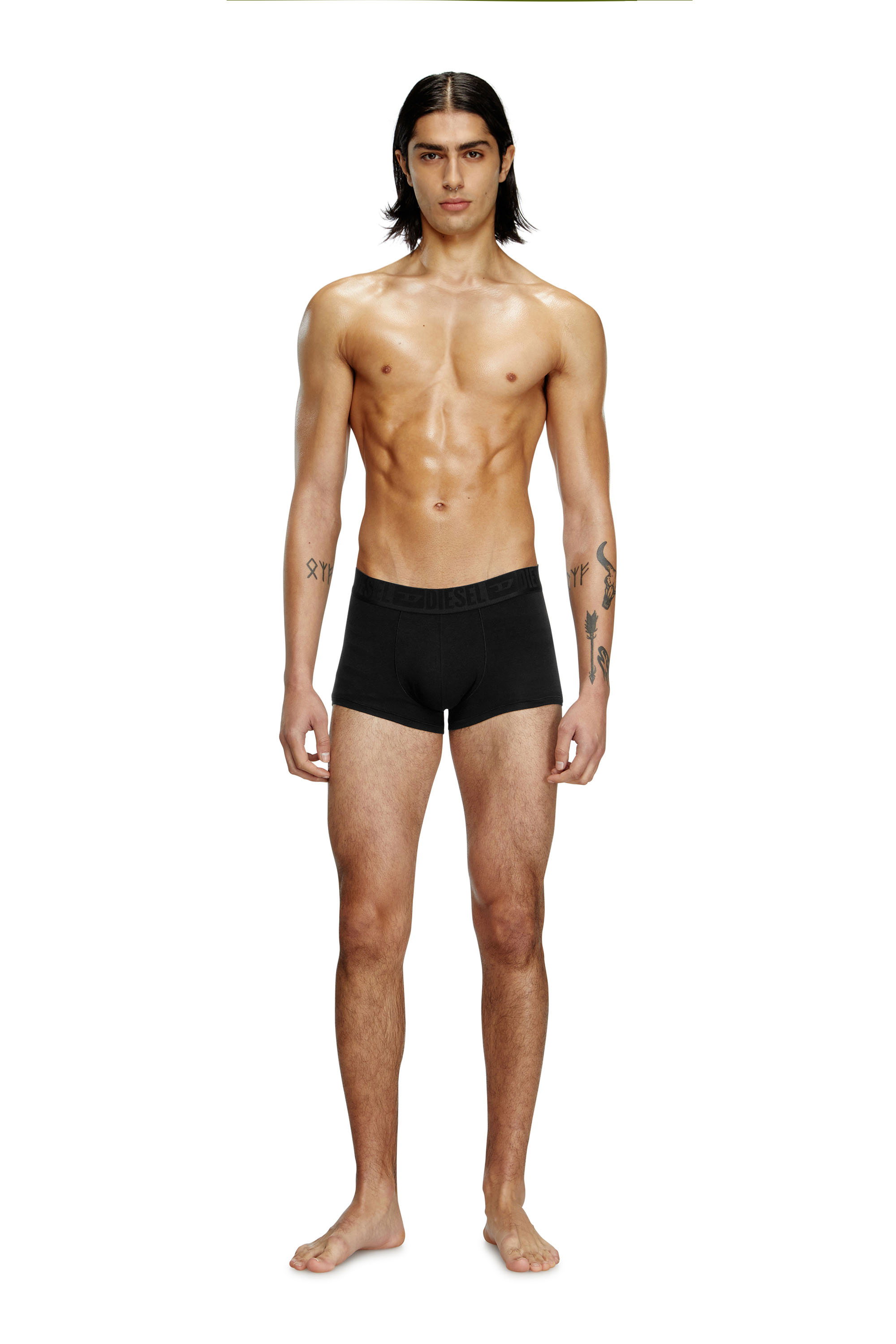 Diesel - BENJAMIN-D-MONO-3PACK, Lot de trois boxers unis Homme in Noir - 3