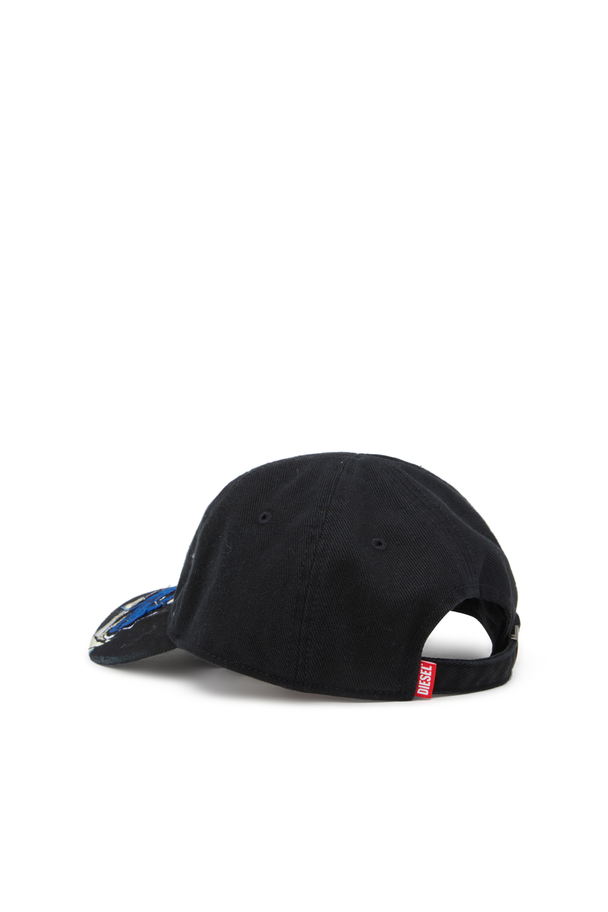 Diesel - C-EIFFEL, Herren Basecap mit auffälligem Oval D-Print in Schwarz/Blau - 2