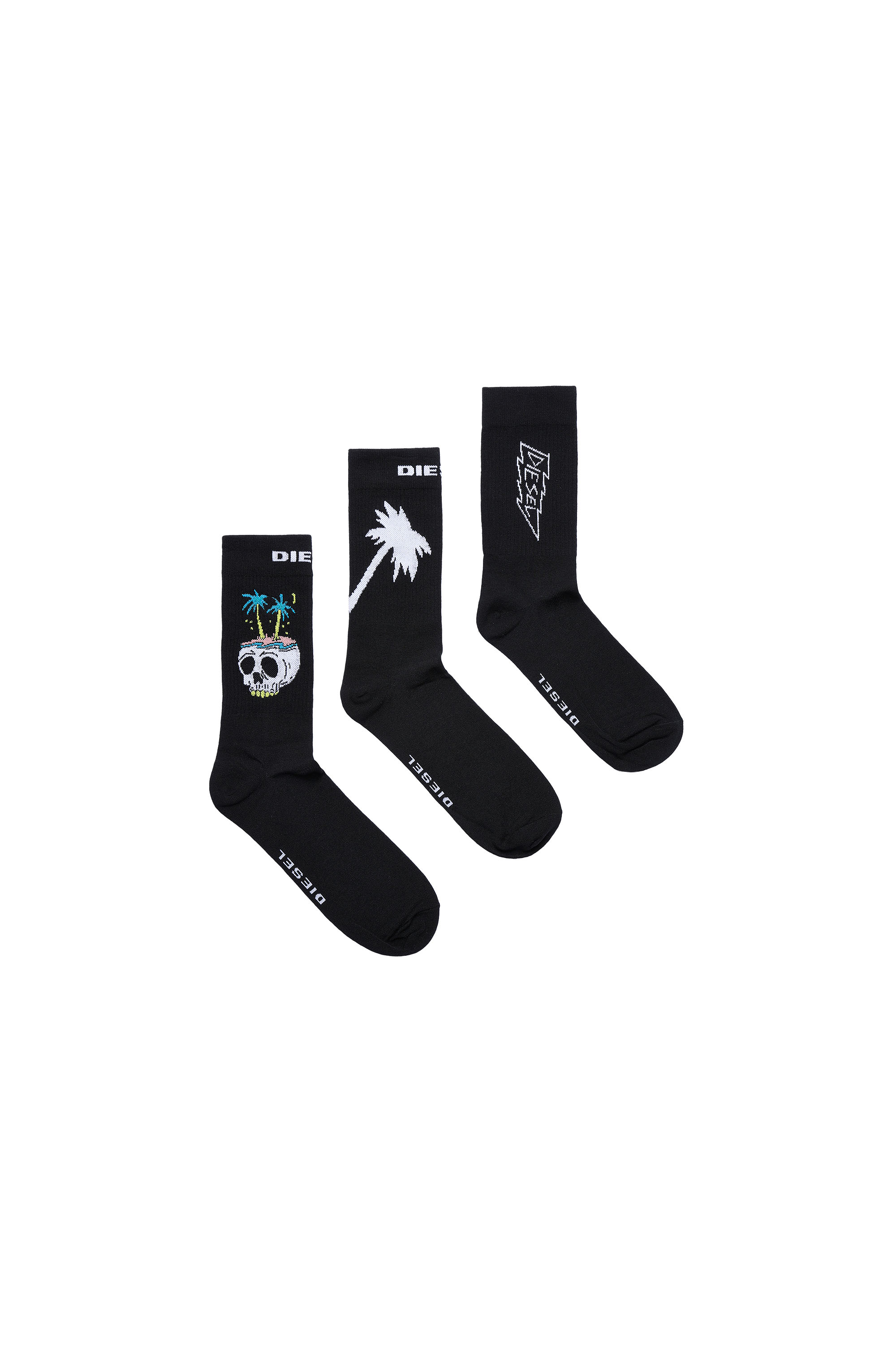 SKM-RAY-THREEPACK, Black - Socks