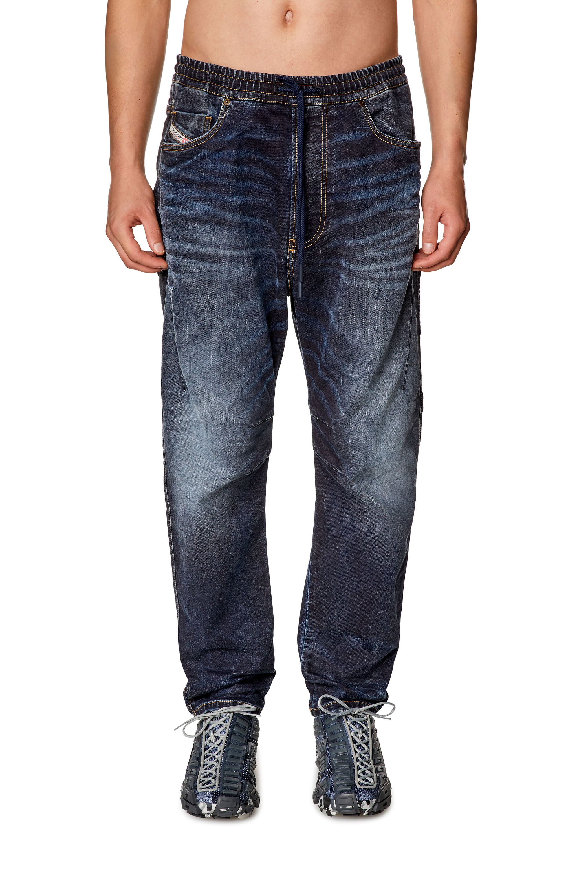Diesel - Tapered 2040 D-Amage Joggjeans® 09I18, Blu Scuro - Image 1