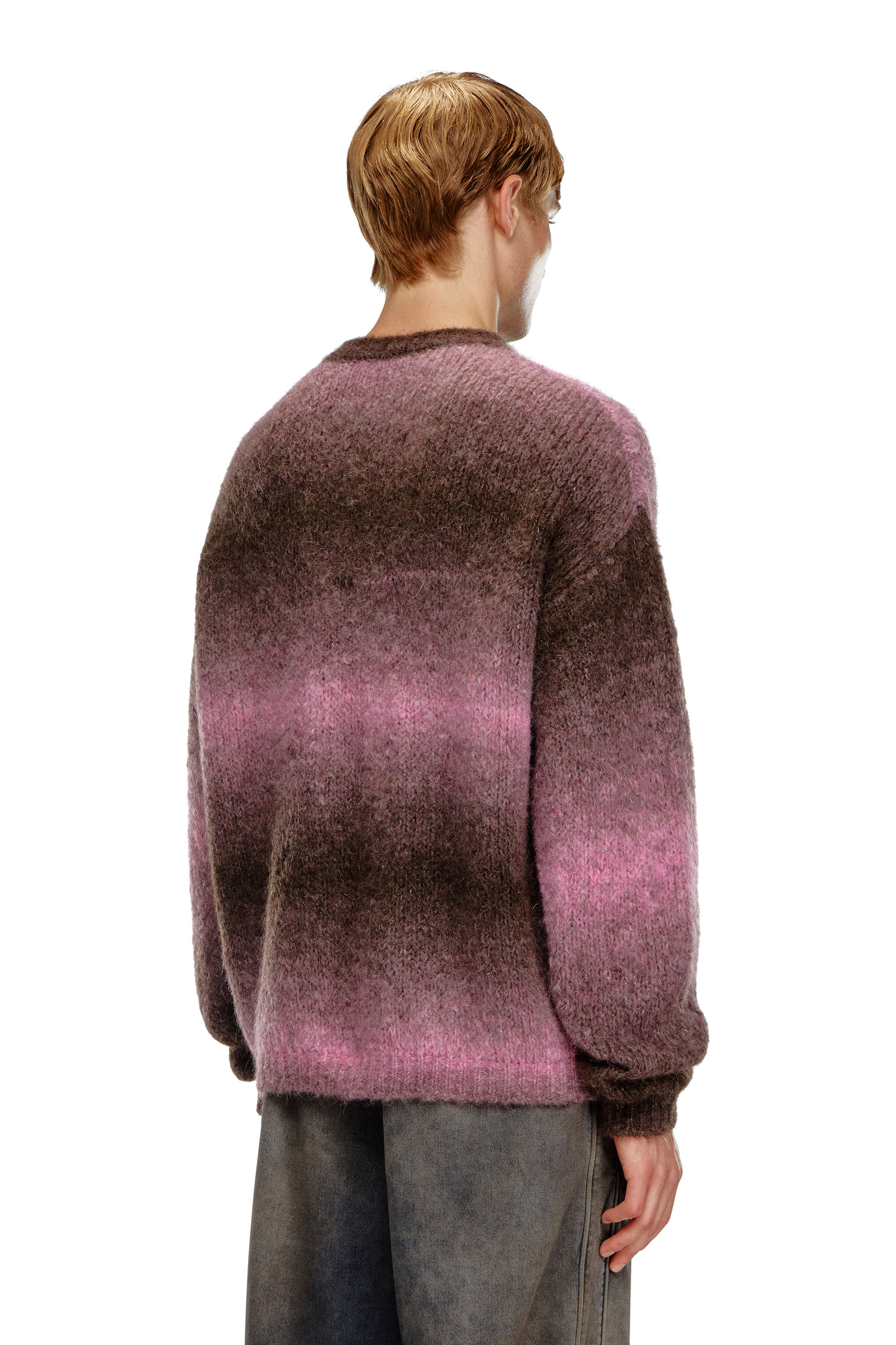 Diesel - K-RASTA, Pull effet dégradé en mélange d'alpaga Homme in Violet - 4