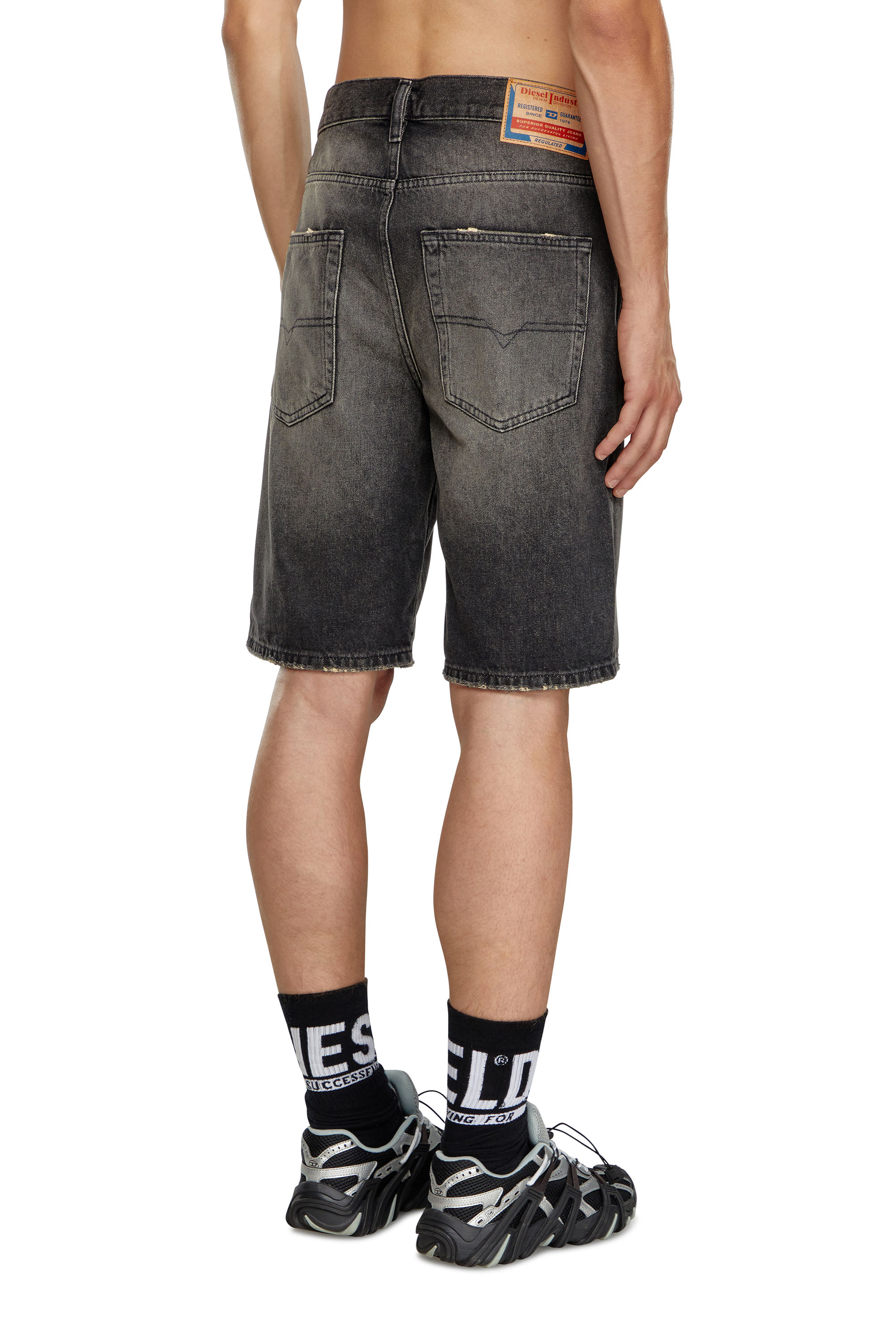 Diesel - REGULAR-SHORT, Man Denim shorts in Black - Image 4