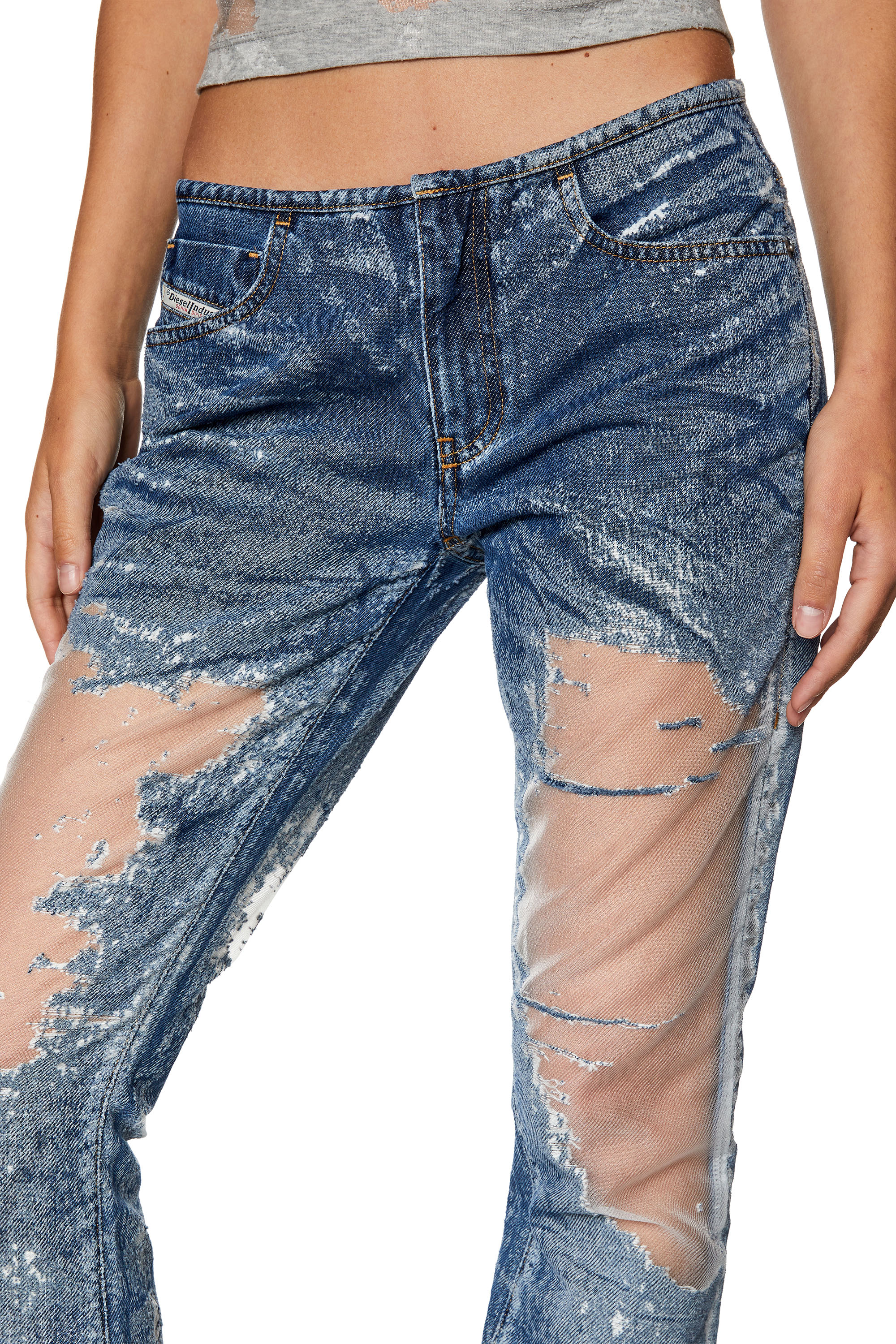 Diesel - Bootcut and Flare Jeans D-Shark 068JH, Blu medio - Image 3