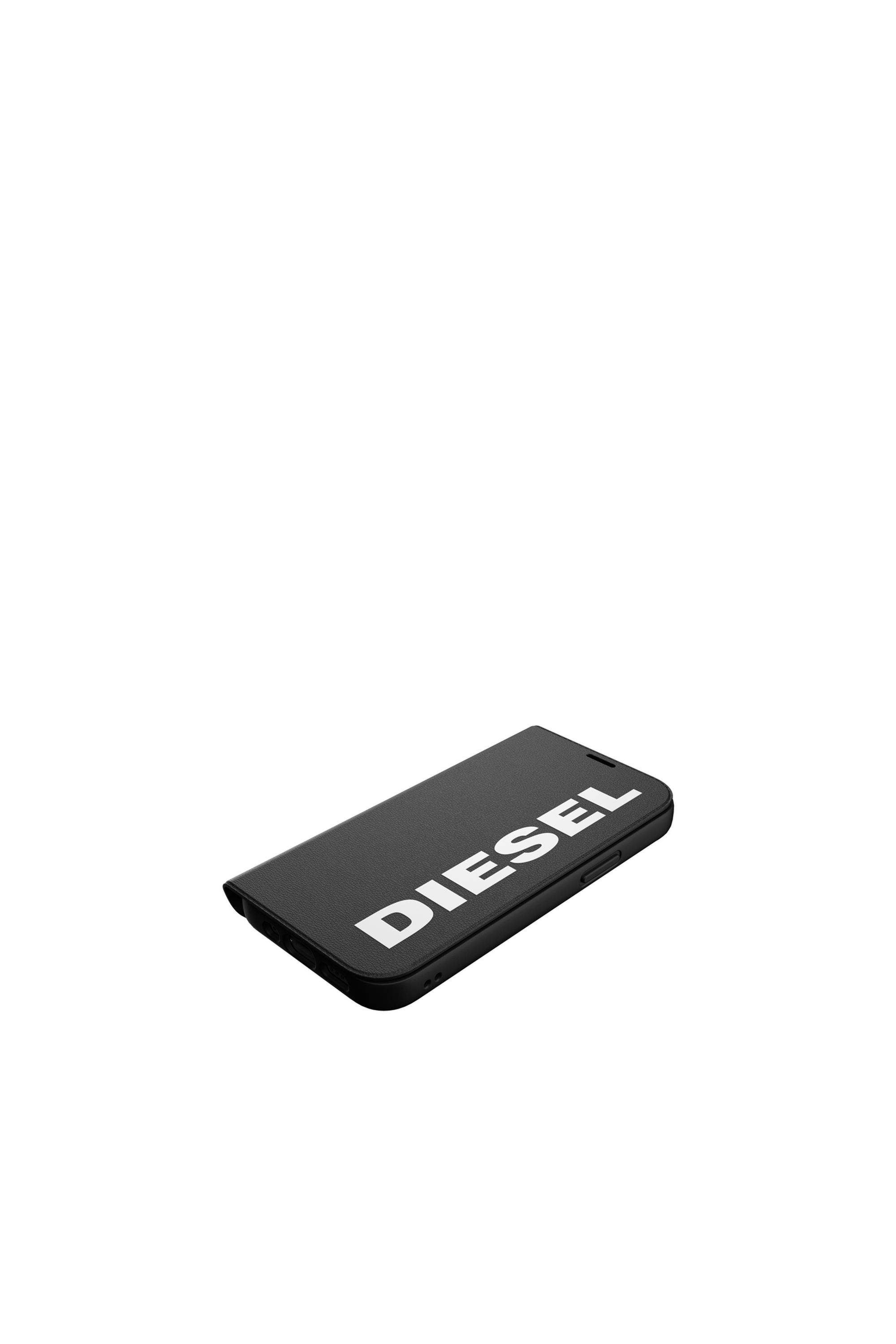 Diesel - 42485 BOOKLET CASE, Unisex Custodia a portafoglio per iPhone 12 Mini in Nero - Image 4