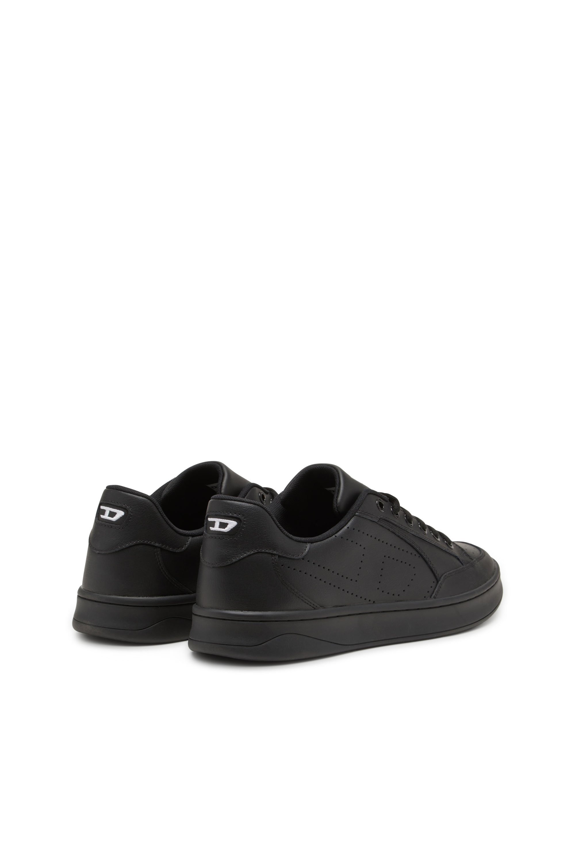 Diesel - S-DAKOTA LOW, Sneakers en cuir avec logo perforé Homme in Noir - 3