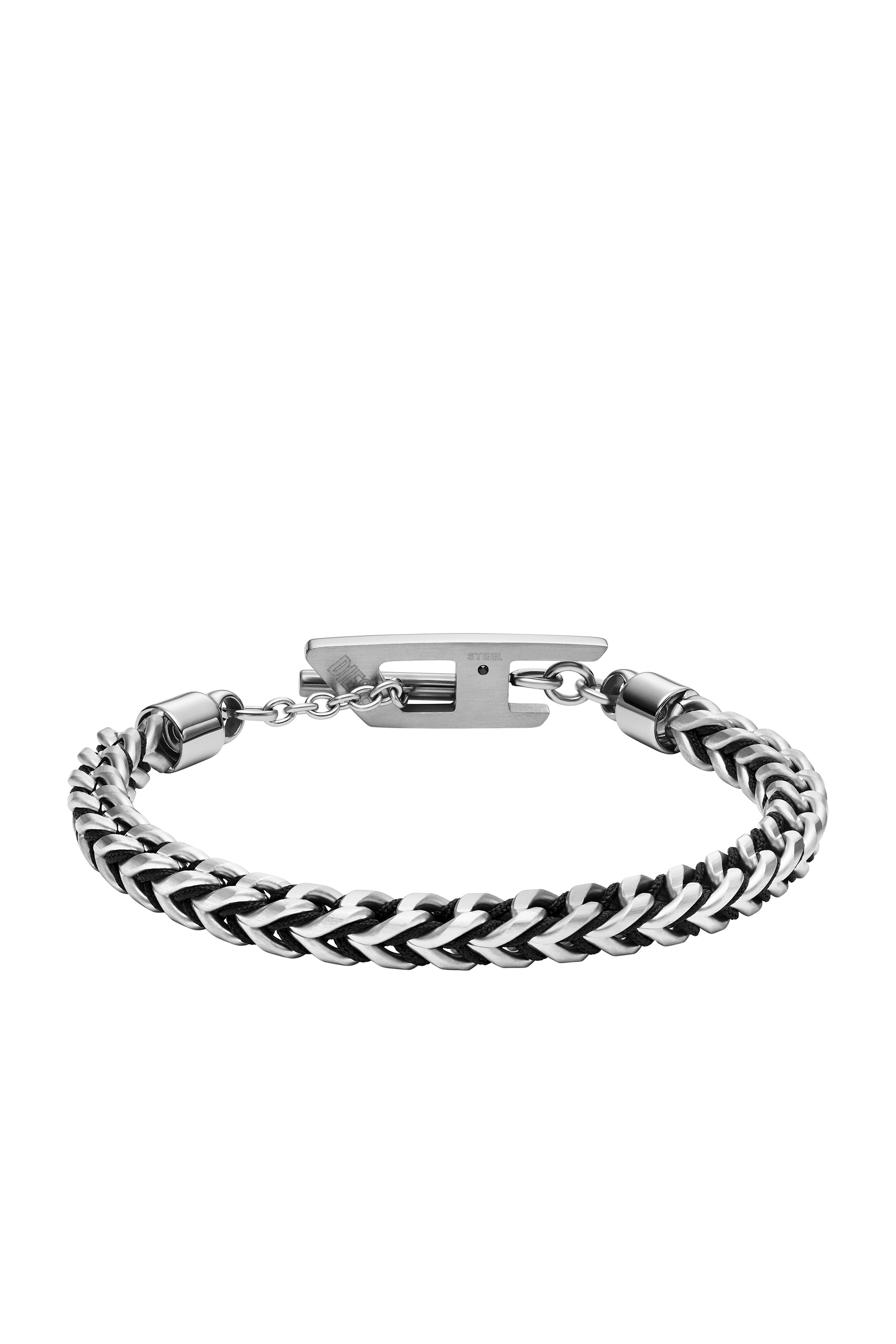 Diesel - DX1540040, Bracciale a catena in acciaio inossidabile intrecciato Unisex in Argento - 2