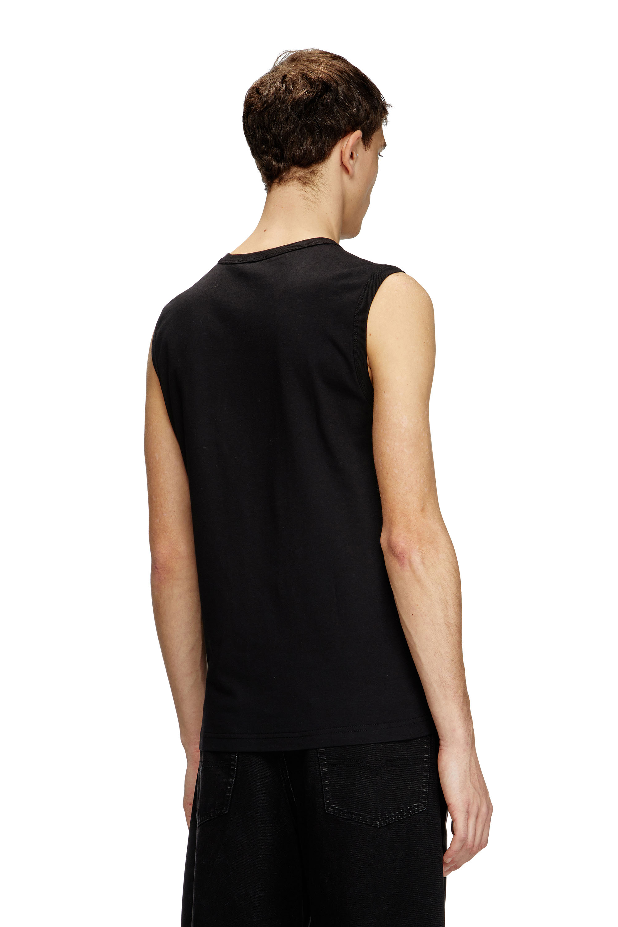 Diesel - T-BISCO-OD, Herren Tanktop mit Metallic-Oval D in Schwarz - 4