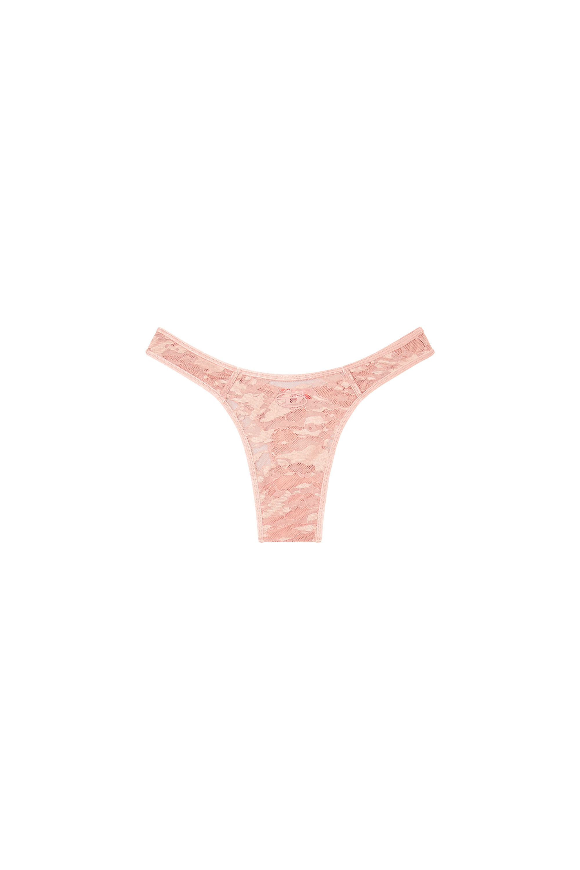 Diesel - MICRO-PUNCHY-UTLT, Damen Thong aus Nylon-Spitze mit Oval D in Rosa - 2