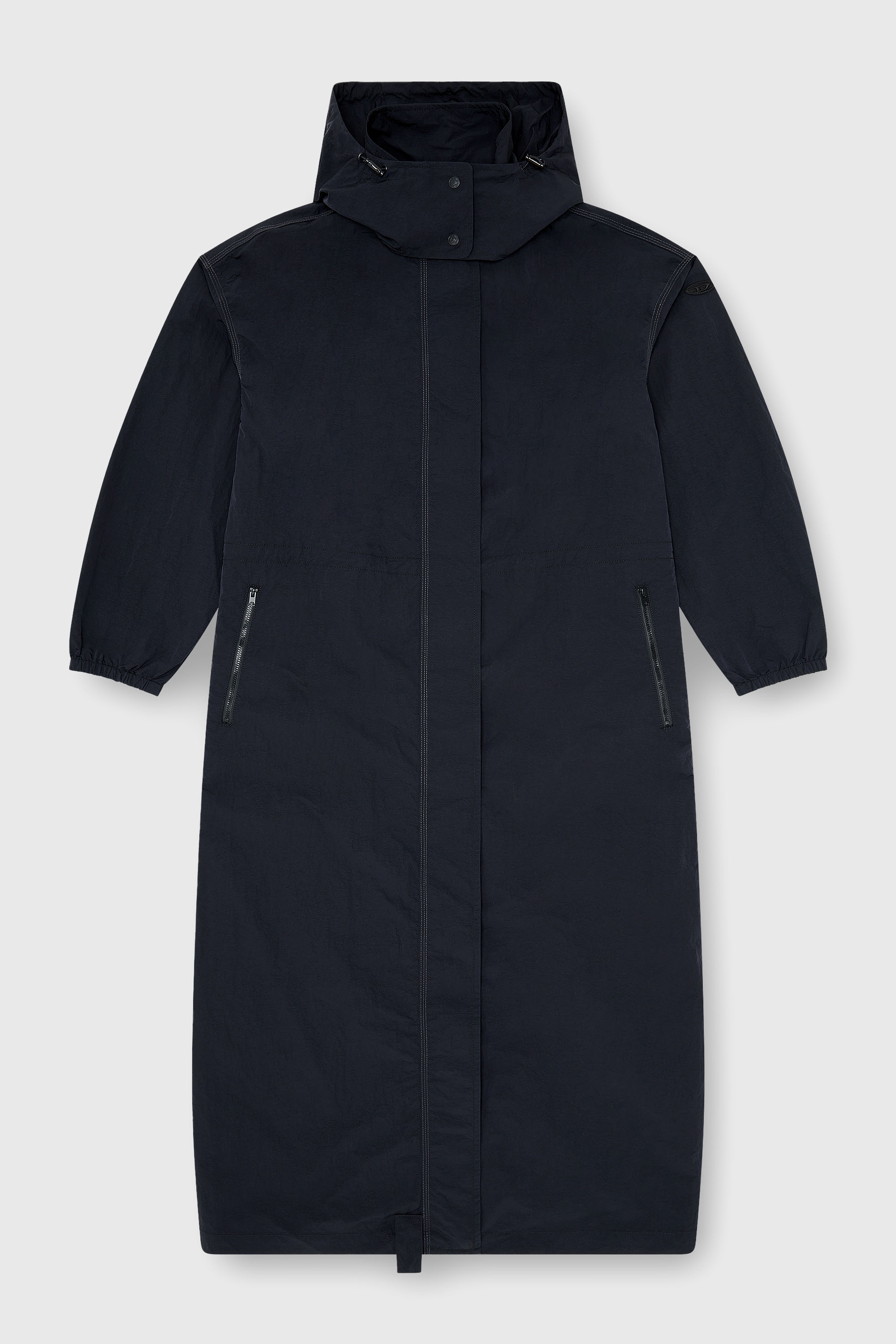 Diesel - G-ASTER-T1, Trench en nylon avec capuche amovible Femme in Bleu - 2