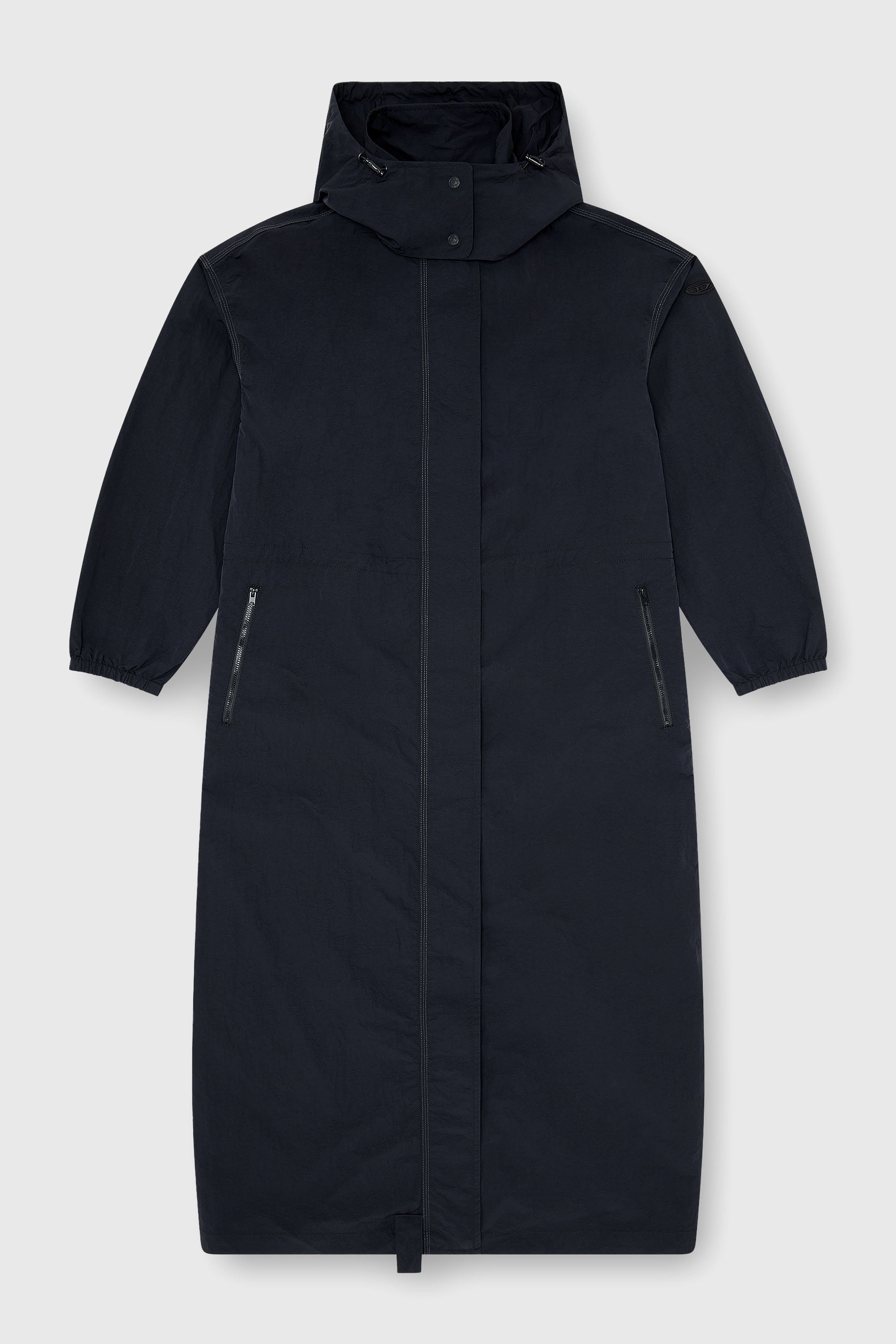 Diesel - G-ASTER-T1, Trench in nylon con cappuccio rimovibile Donna in Blu - 2